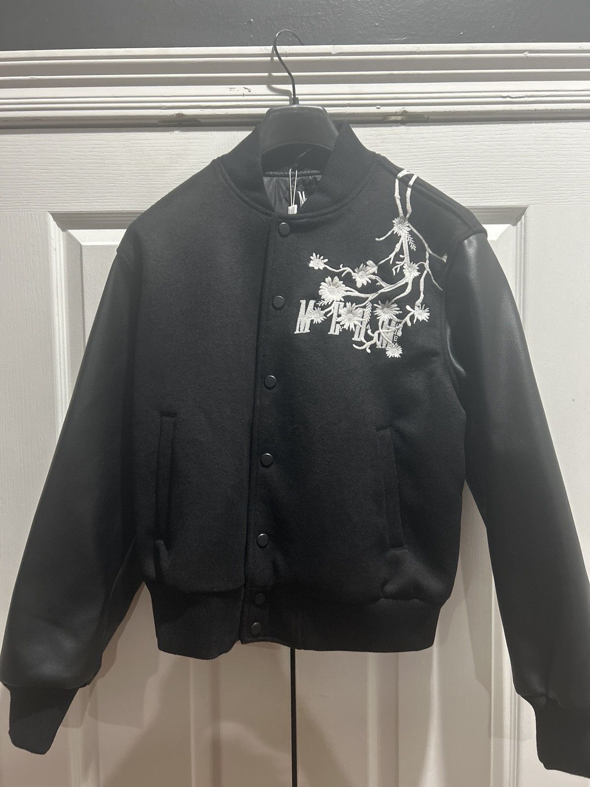 Designer × Japanese Brand Japanese Brand Black White Varsity Jacket Size US M / EU 48-50 / 2 - 1 Thumbnail
