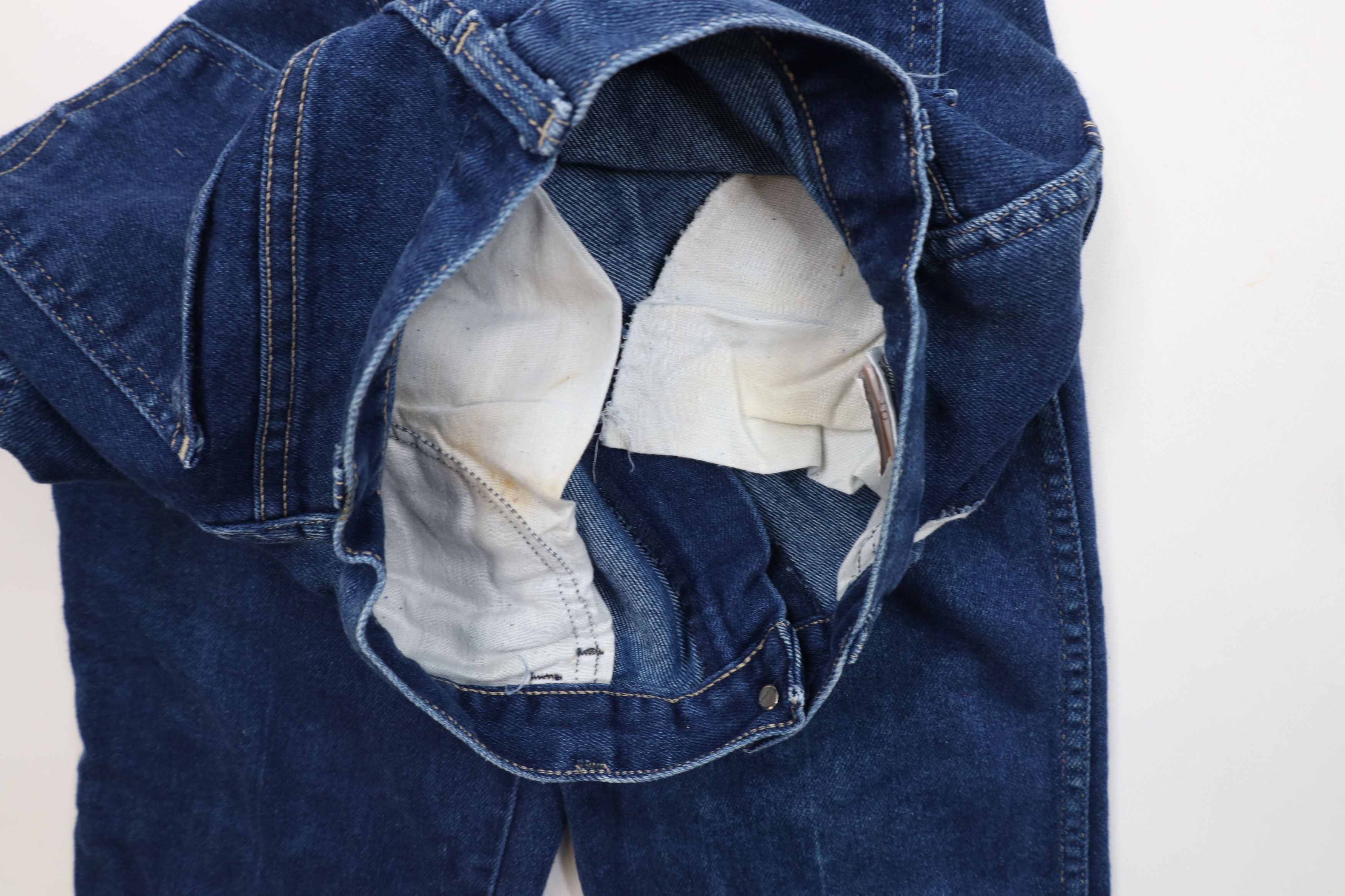 Vintage Vintage 70s Streetwear Tapered Leg Denim Jeans Blue USA Size 32" / US 10 / IT 46 - 11 Thumbnail