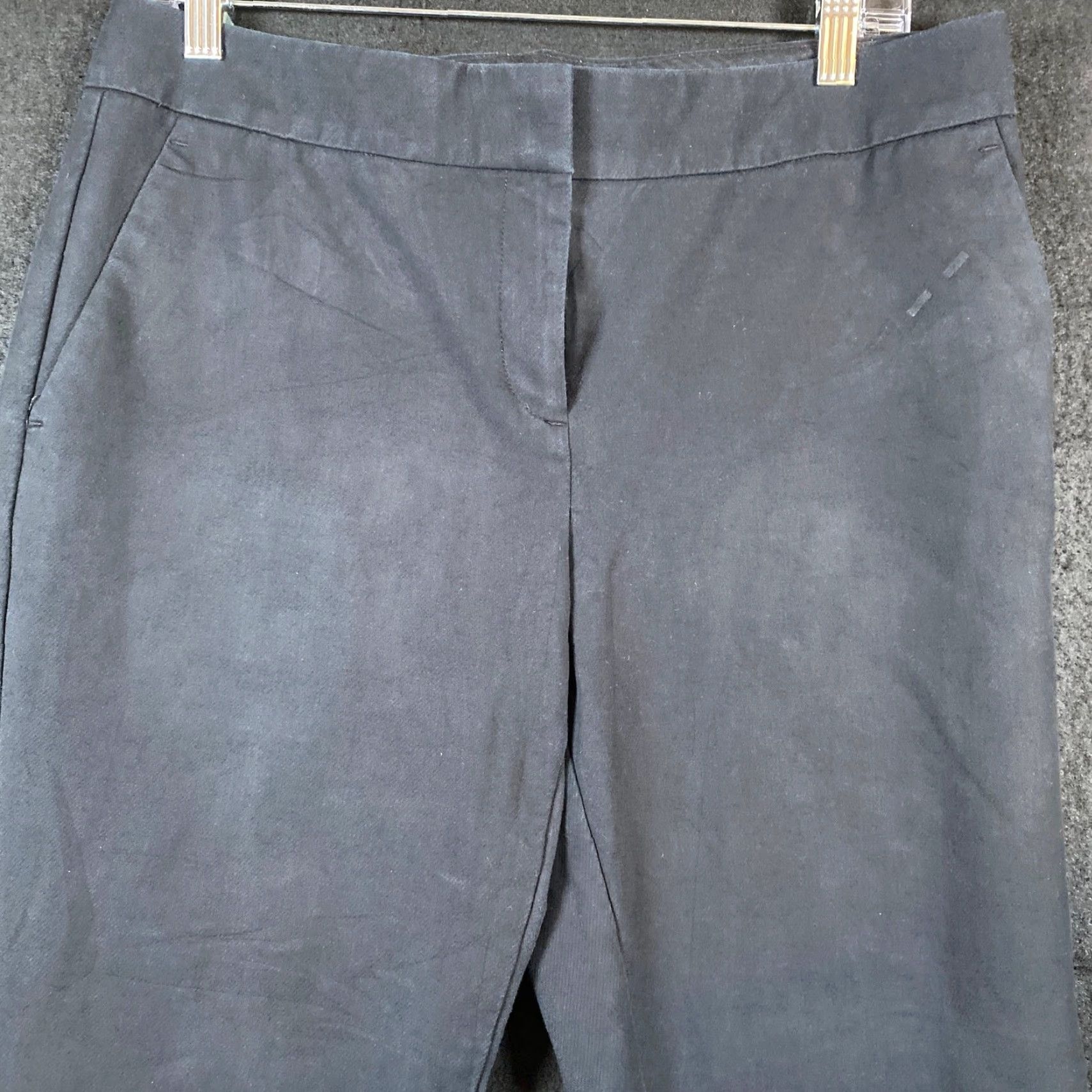 Ann Taylor VINTAGE Ann Taylor Pants Black Kate Fit Cropped Ankle Cotton Blend Stretch 8 Size 24" / US 00 / IT 34 - 2 Thumbnail