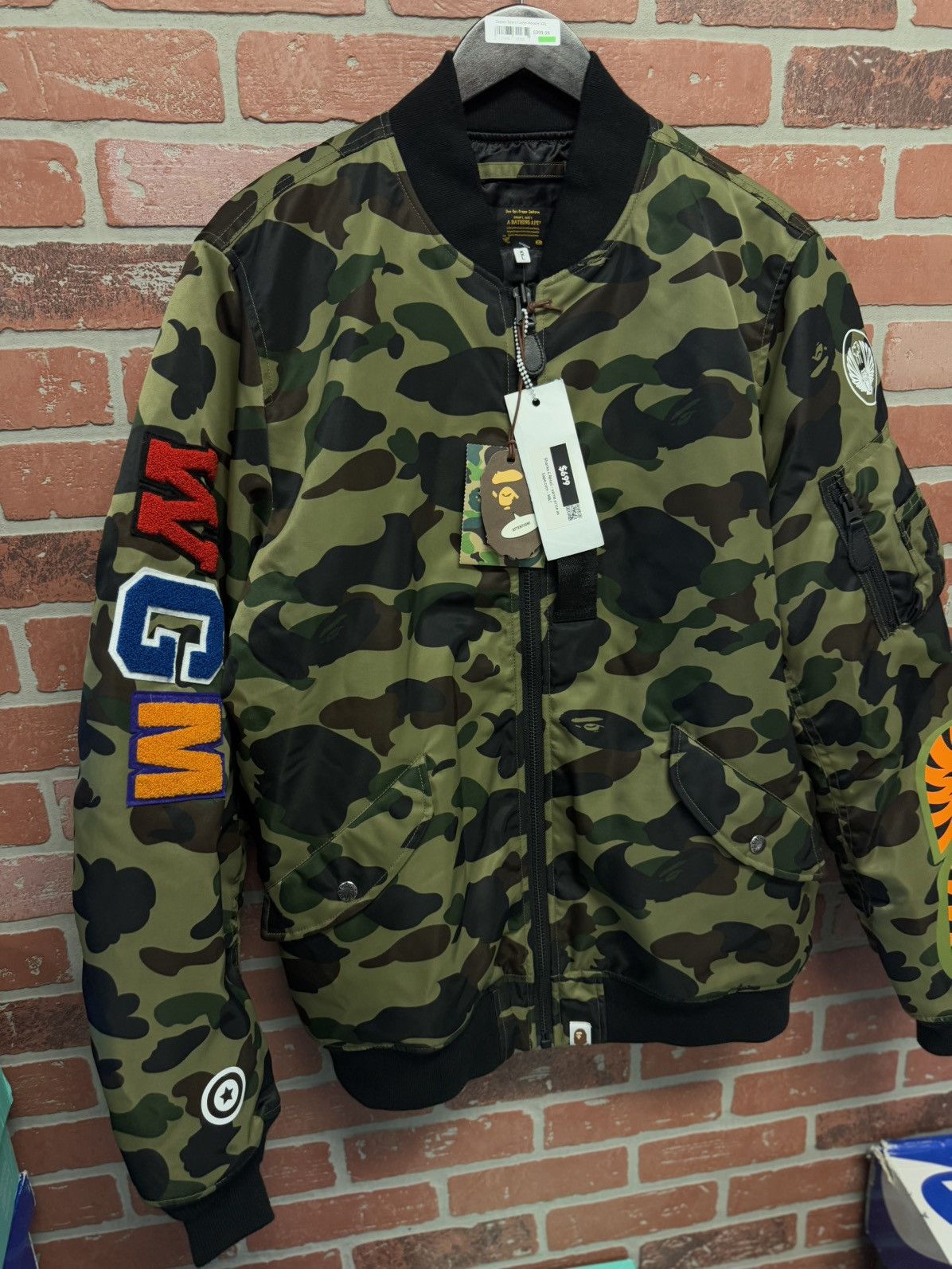 Bape Bape Camo Jacket MA-1 Shark Green Camo (NEW) Size US XXL / EU 58 / 5 - 4 Thumbnail