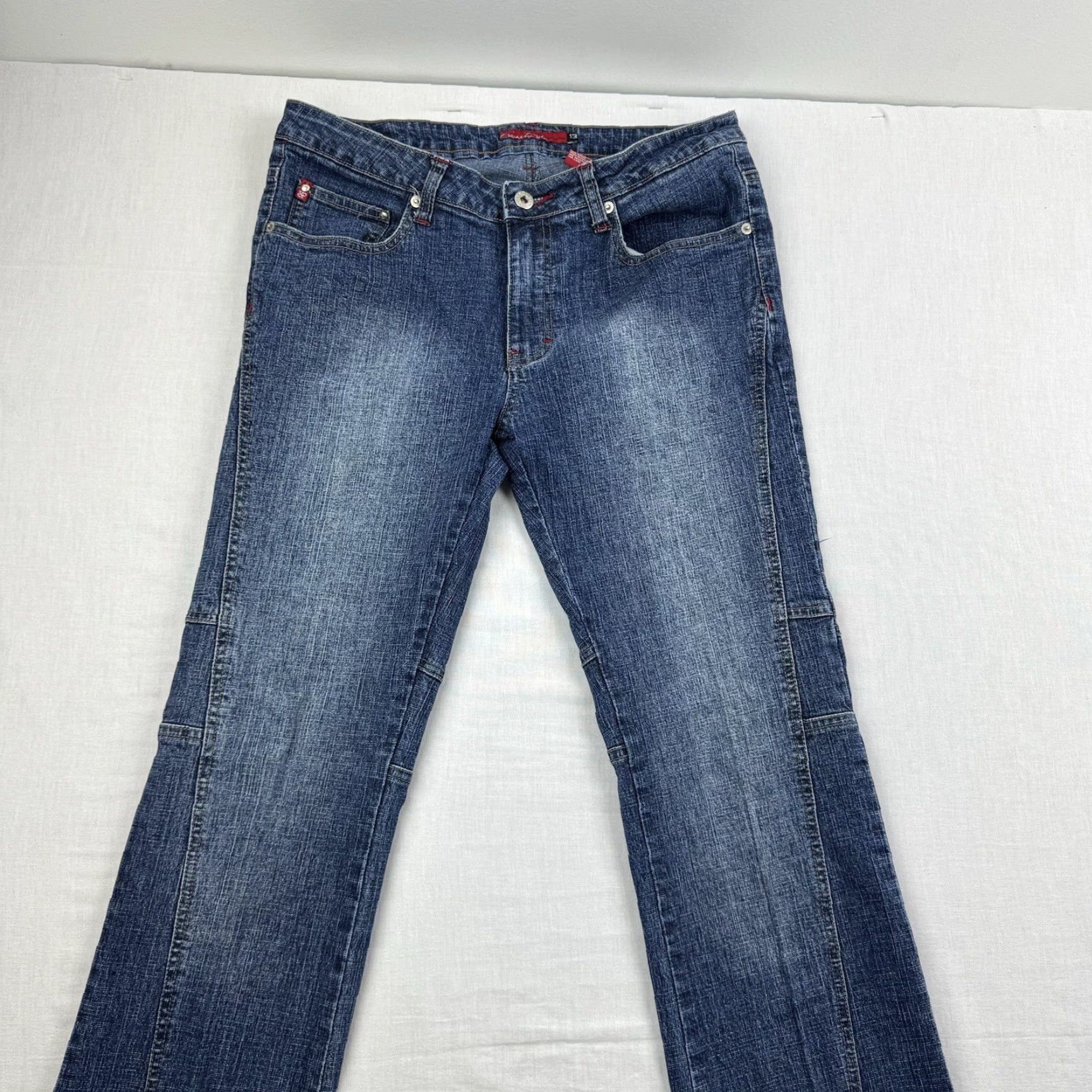 Southpole VINTAGE Southpole Jeans Womens 13 Blue Bootcut Flare Y2K Grunge Mid Rise Punk Size 34" / US 12 / IT 48 - 2 Thumbnail