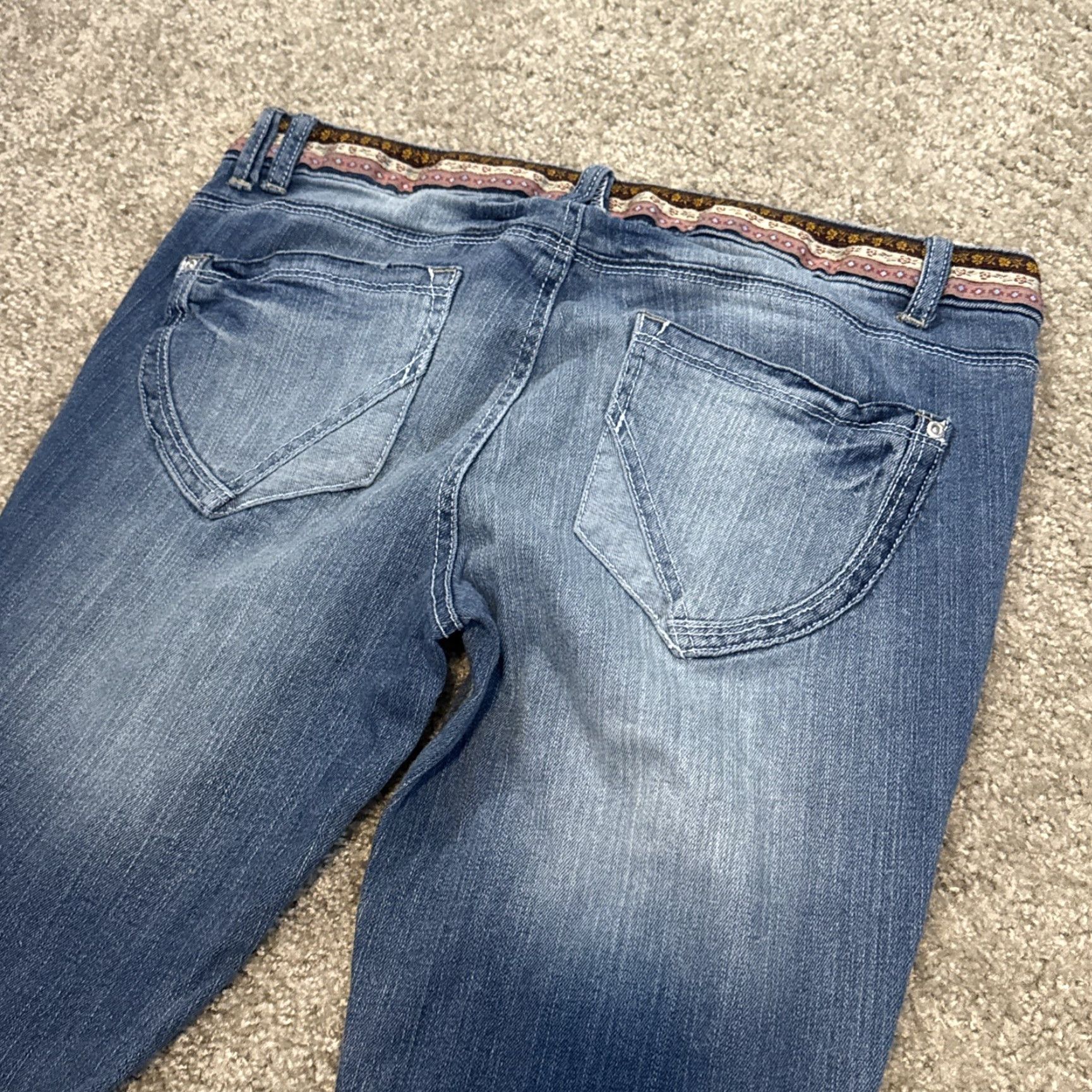 Denime VINTAGE Mudd Jeans Button Fly Low Rise Blue Denim Jeans Size 13 Women Straight XS? Wait. Size 34" / US 12 / IT 48 - 7 Thumbnail