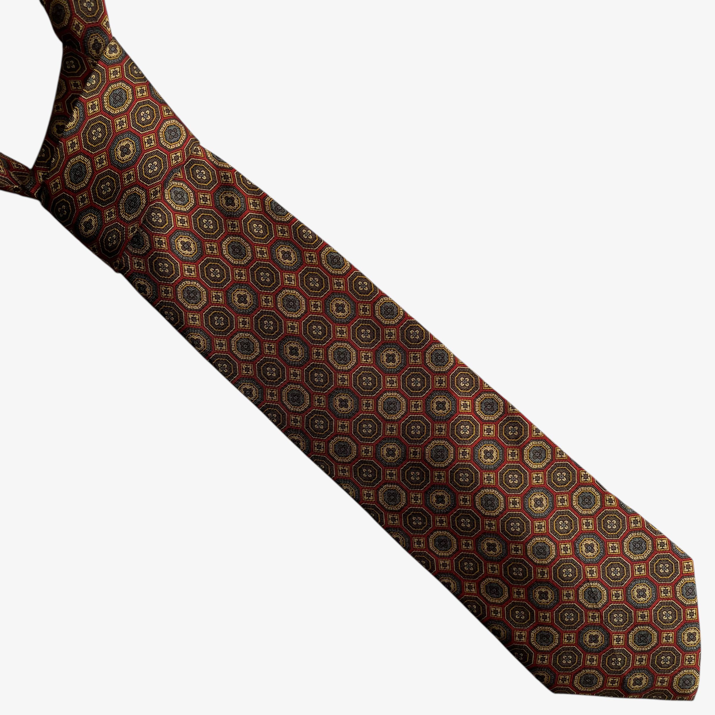 Brooks Brothers Vintage 90s Brooks Brothers 346 Abstract Floral Silk Tie Size ONE SIZE - 1 Thumbnail