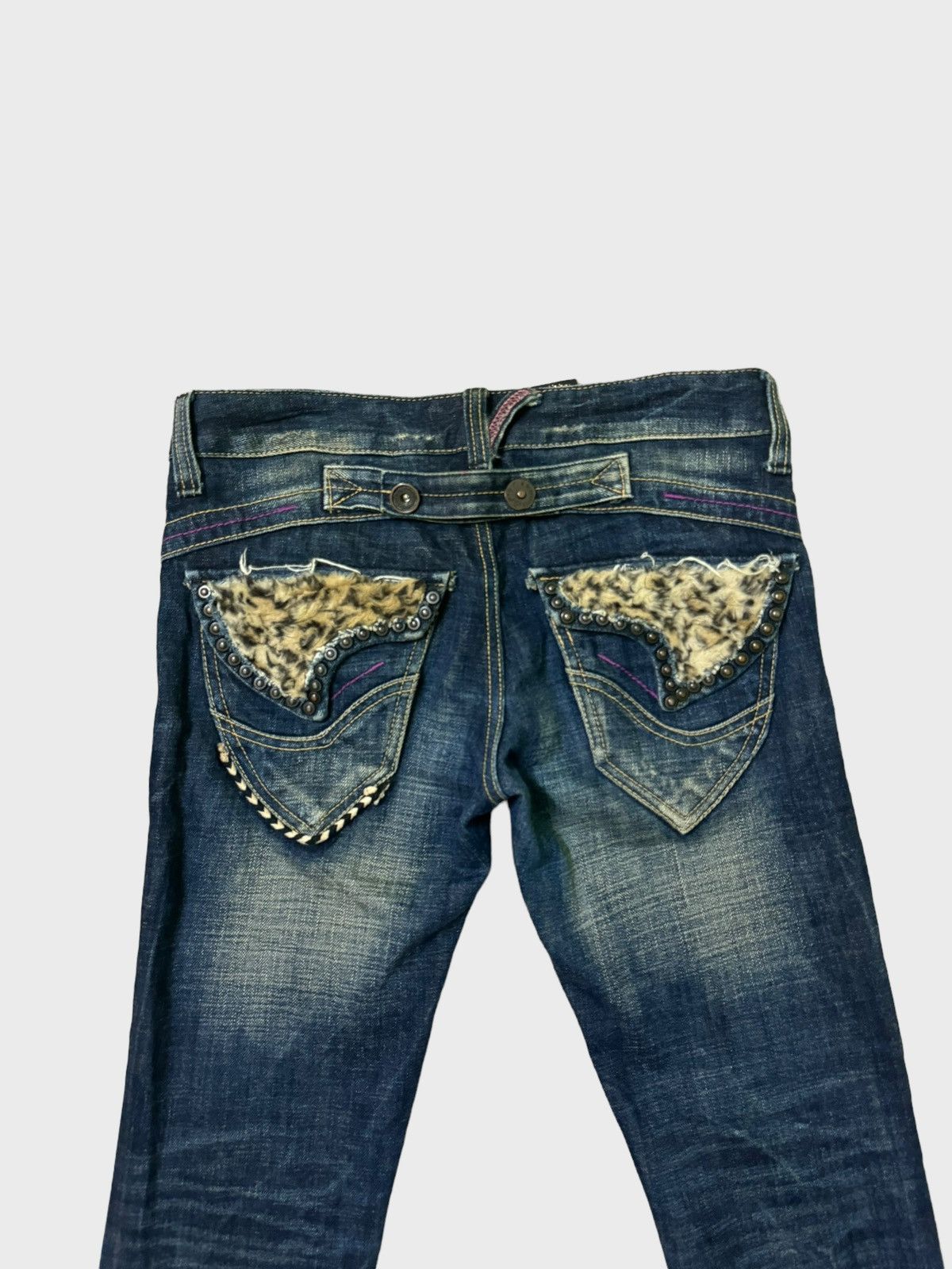 Hysteric Glamour Flare REDPEPPER Buckle Rare Design Clawmark Low Rise Denim Size US 29 - 8 Thumbnail