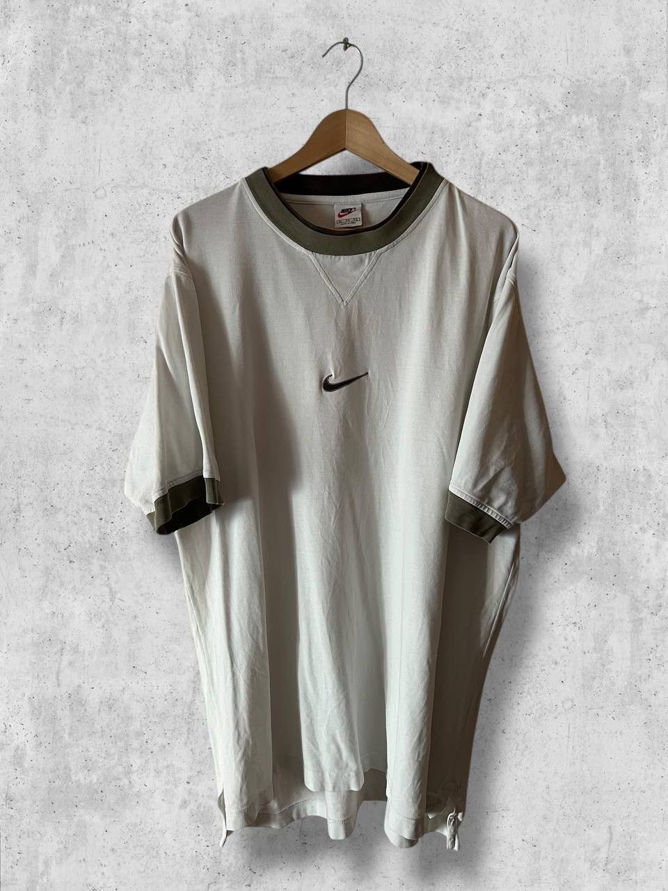 Nike swoosh centre logo double neck vintage tee t shirt XXL