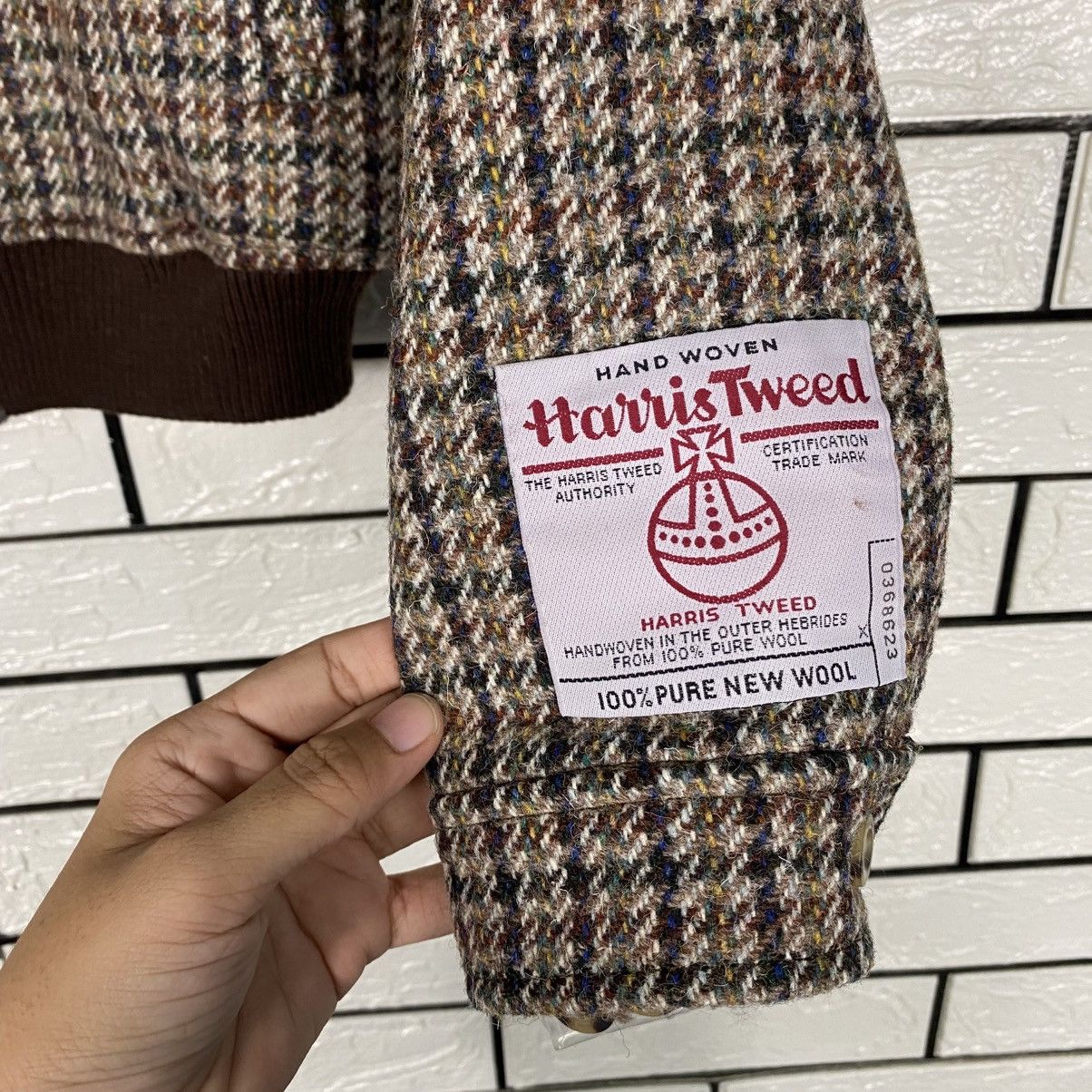 Harris Tweed 📌Vintage Wool Bomber Jacket Harris Tweed Tartan Design Size US M / EU 48-50 / 2 - 17 Thumbnail
