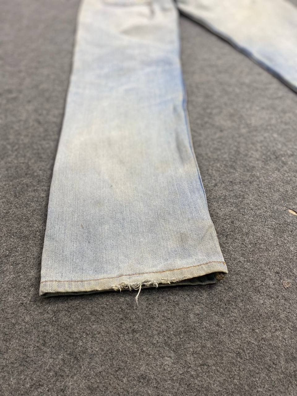 Levi's vintage levis 505 distressed denim nice design Size US 33 - 7 Thumbnail