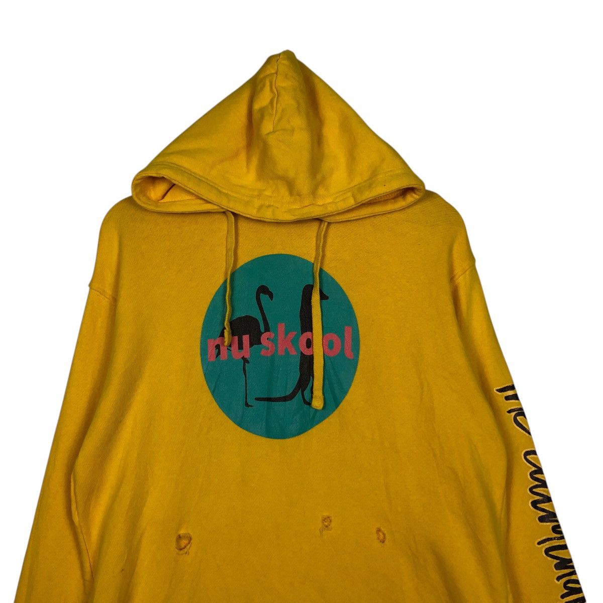 Japanese Brand 📌Distressed Design Rich Yellow Hoodie Sweatshirt Nu Skool Size US L / EU 52-54 / 3 - 4 Thumbnail