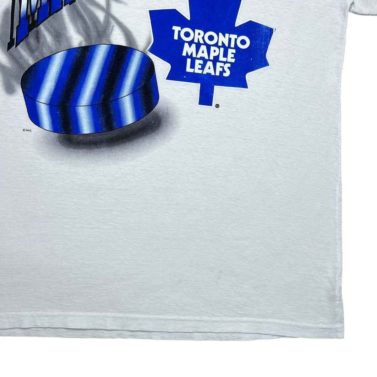 NHL Vintage 90s NHL Toronto Maple Leafs Hockey Spell Out T-Shirt Size US XL / EU 56 / 4 - 9 Thumbnail