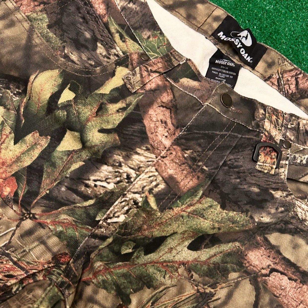 Vintage VINTAGE Mossy Oak Real Tree Camo Hunter Baggy Skater Jeans Mens 34x31 Camouflage Wide-Leg Grunge Hip Hop Punk Y2K JNCO Southpole Realtree Glass? Size US 34 / EU 50 - 4 Thumbnail