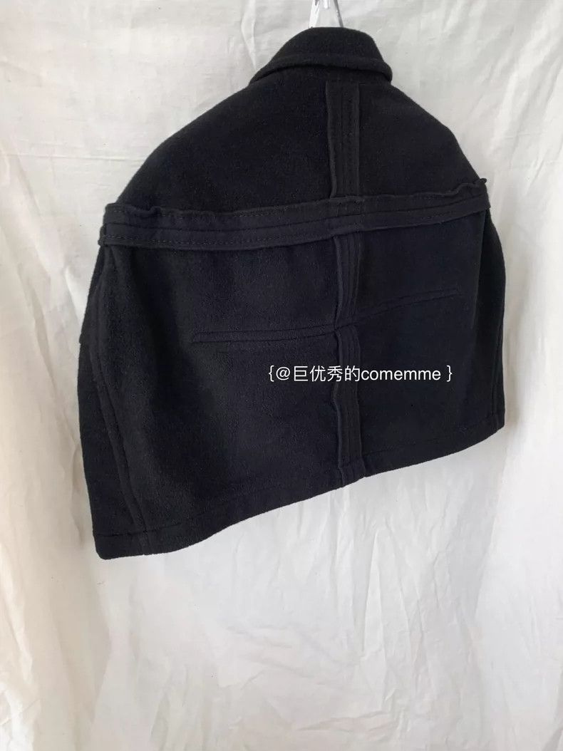 Comme des Garcons Comme Des Garcons Black wool short Cape with pointed colla Size S / US 4 / IT 40 - 5 Thumbnail