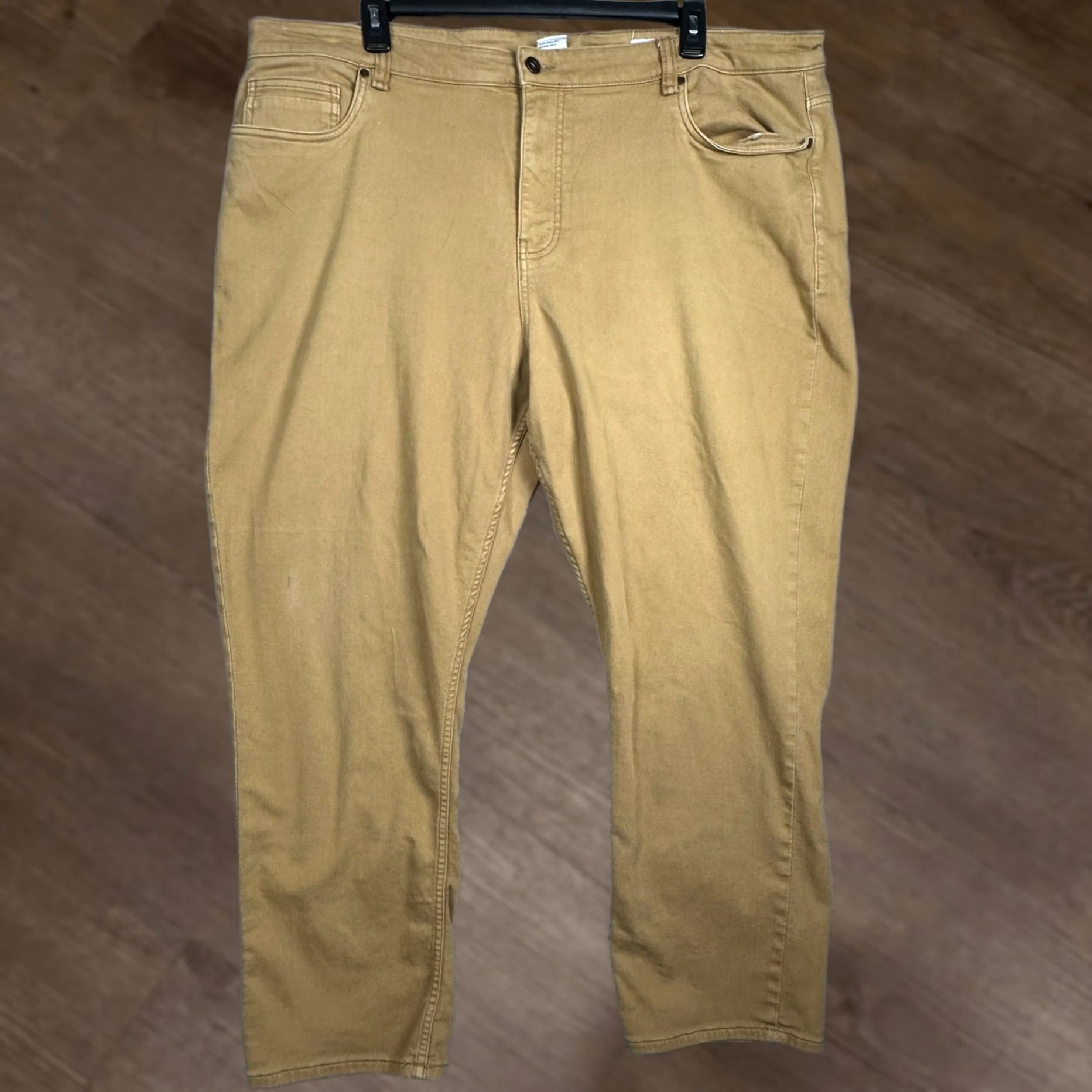 Vintage New title: TPJ Creators of the Perfect Jean Athletic Fit Pants Khaki Flat Front 5 Pocket Stretch Casual Beige Size US 30 / EU 46 - 1 Thumbnail