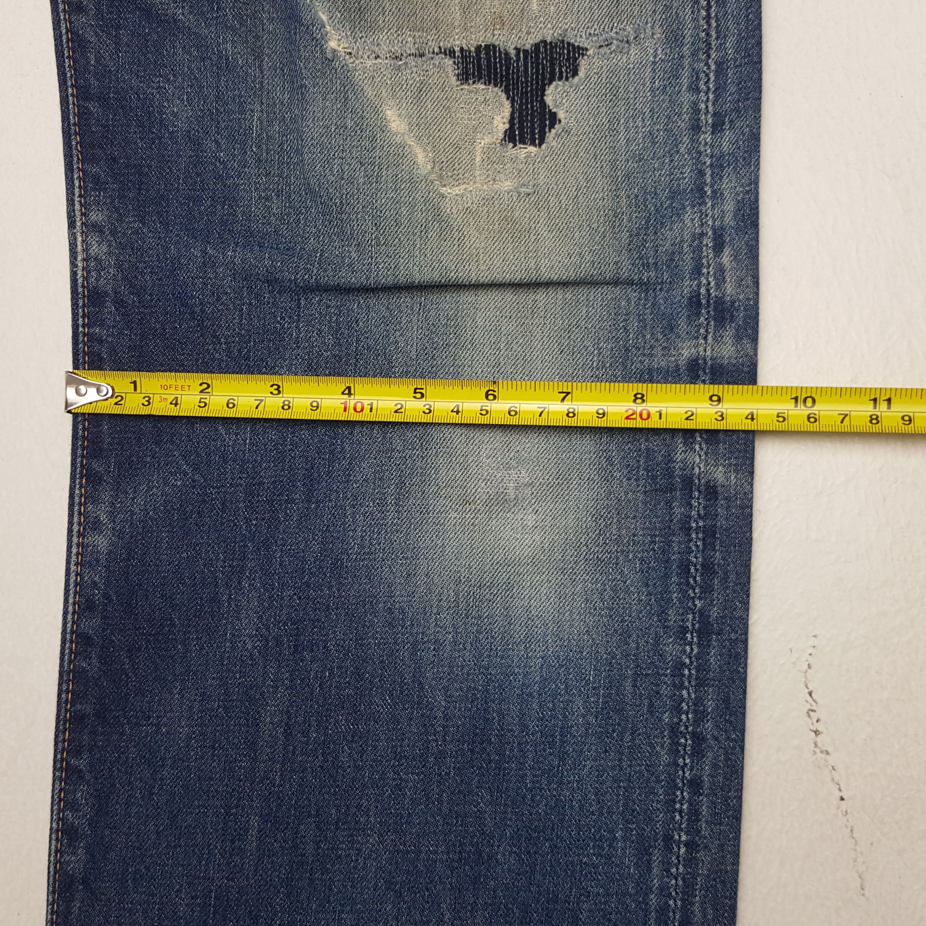 Evisu × Vintage Vintage Evisu No2 Selvedge Custom Art Daicock Denim Jeans Size US 28 / EU 44 - 10 Thumbnail