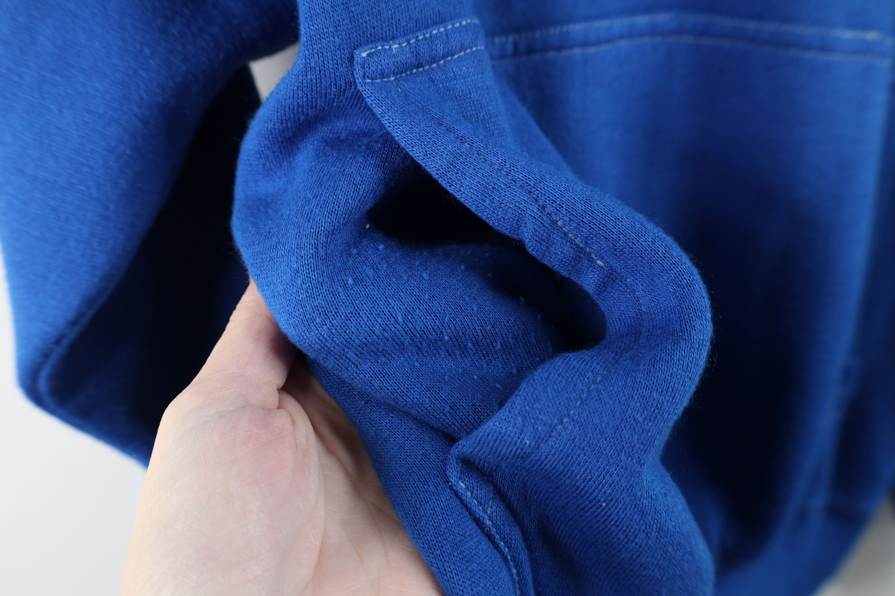 Vintage Vintage 70s Streetwear Blank Hoodie Sweatshirt Royal Blue Size US S / EU 44-46 / 1 - 6 Thumbnail