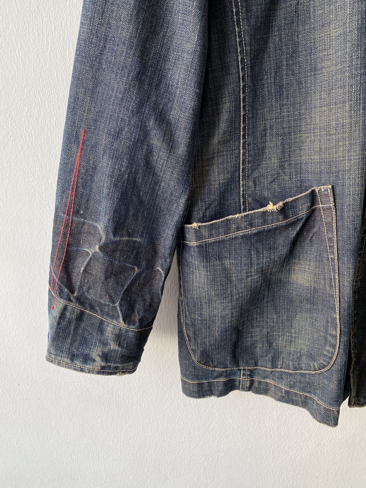 Levi's × Levi's Vintage Clothing × Vintage 2000s - Levi’s Redloop Workwear Design Denim Jacket Size US L / EU 52-54 / 3 - 7 Thumbnail