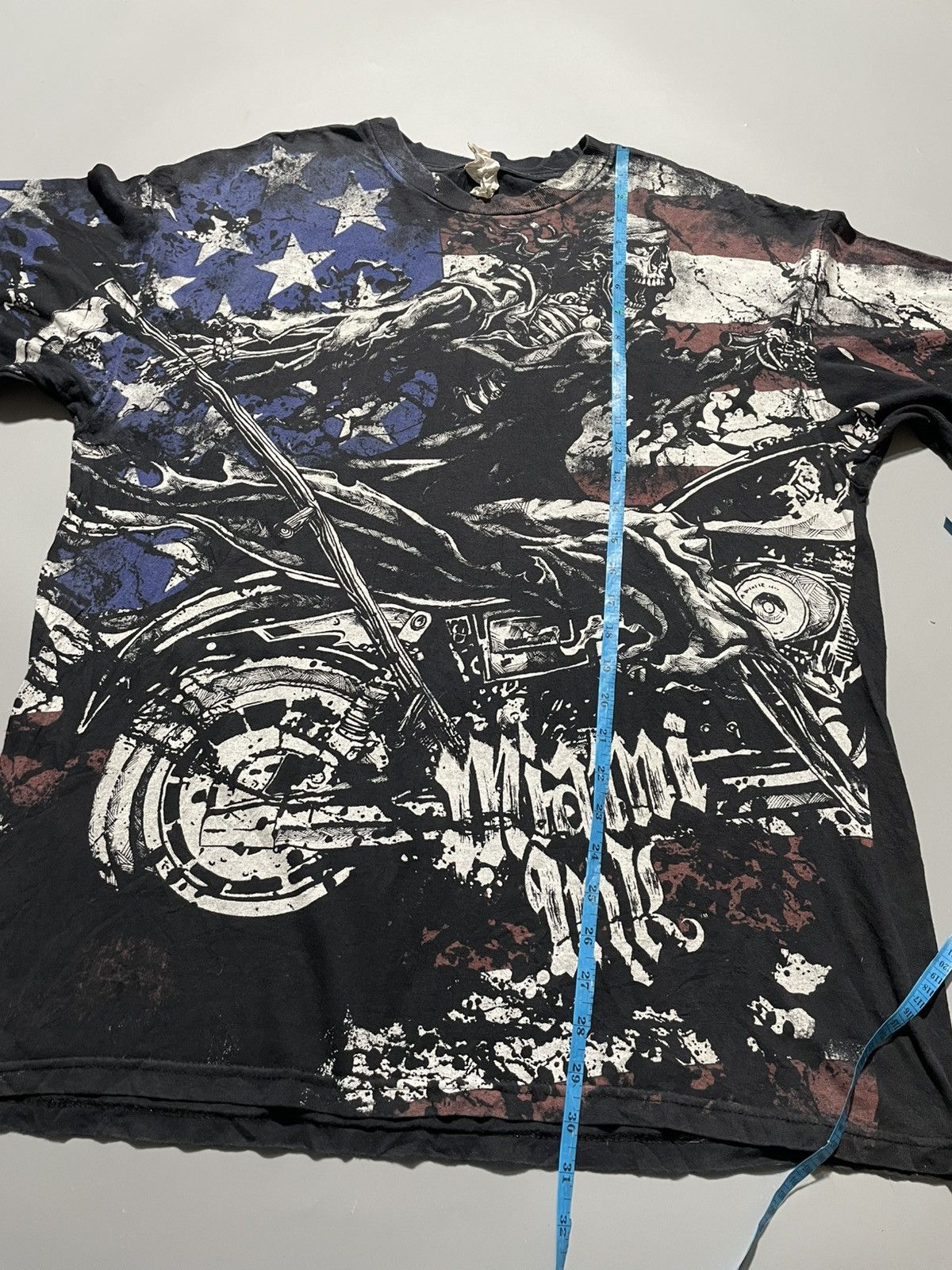 Other Y2k Miami Ink Skeleton Biker Graphic Tee Size US XL / EU 56 / 4 - 10 Thumbnail