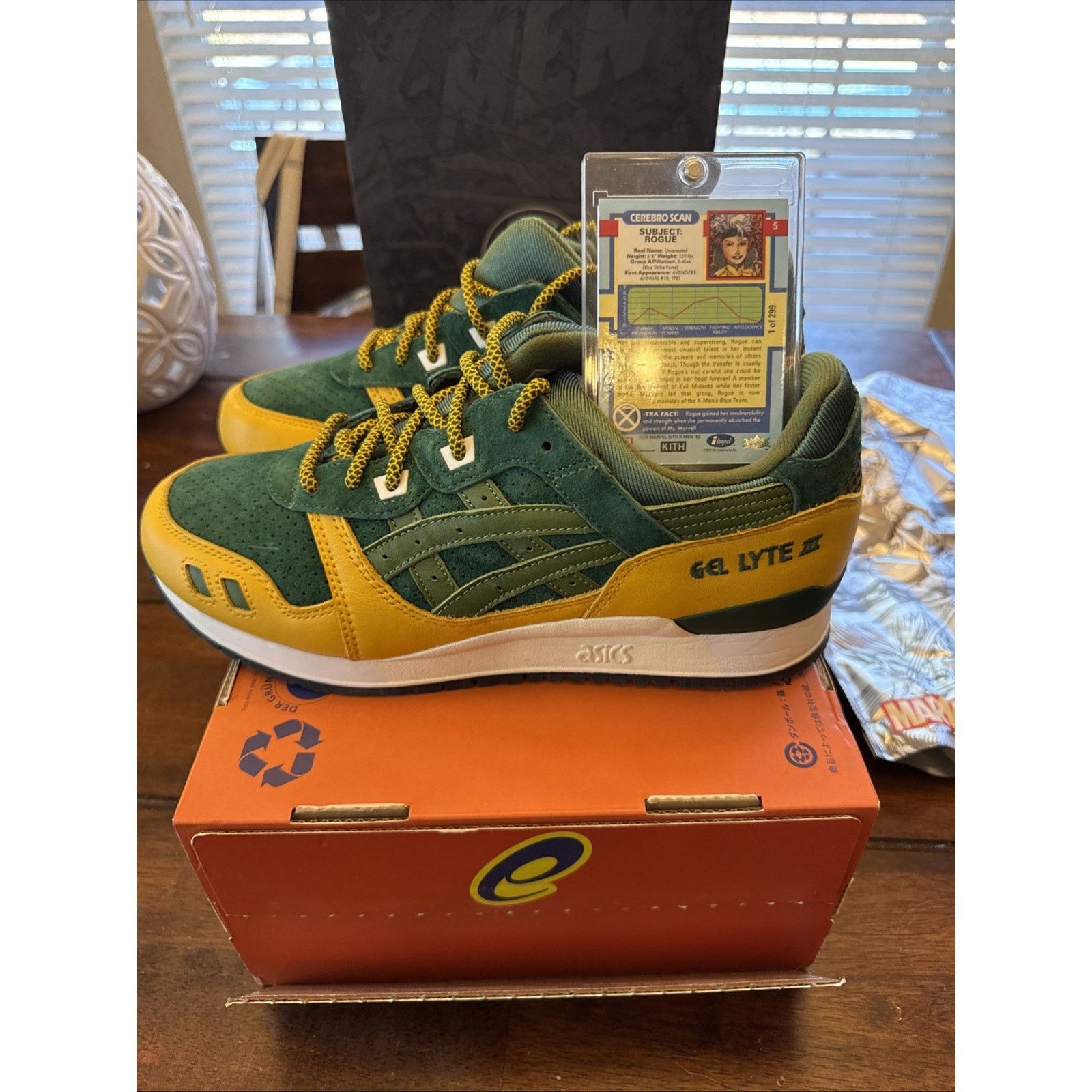 Asics Kith marvel Rogue Series 1 Box Set With Trading Card NEW, Size US 8.5 / EU 41-42 - 11 Thumbnail