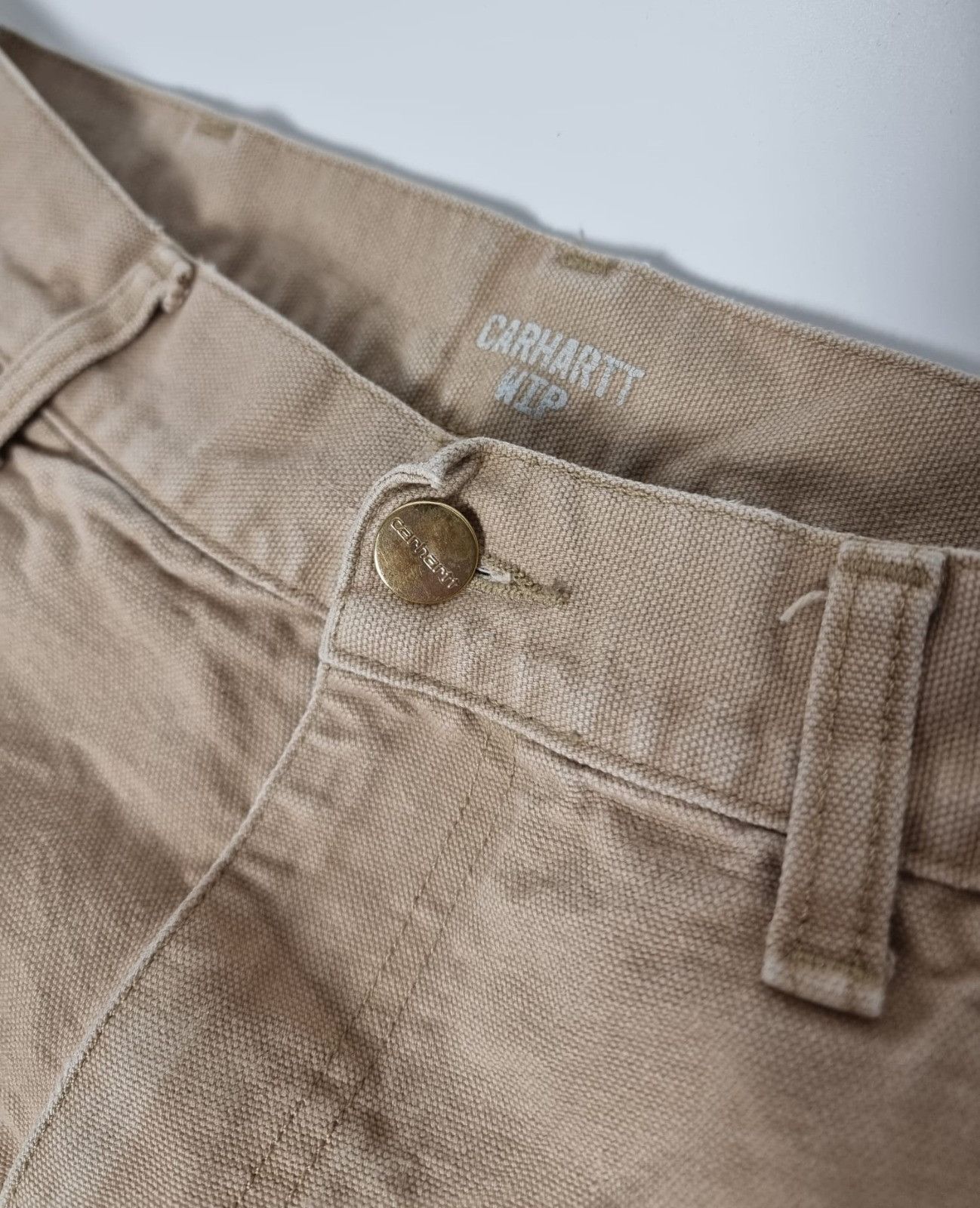 Carhartt × Vintage Carhartt single knee pant beige 29x32 S mens womens Size US 30 / EU 46 - 13 Thumbnail