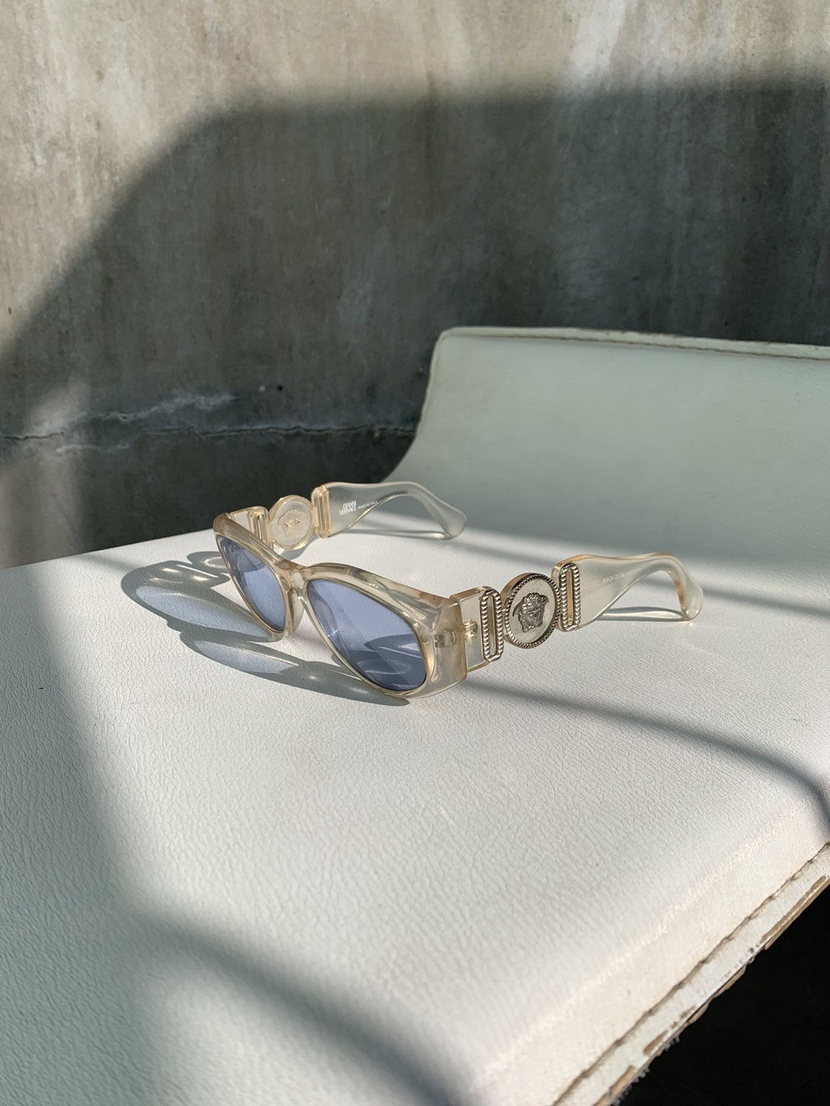 Versace Vintage Medusa Transparent Sunglasses Size ONE SIZE - 3 Thumbnail