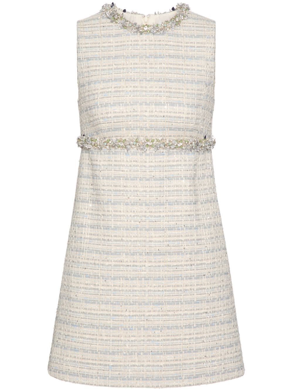 Valentino EMBROIDERED TWEED MINI DRESS Size S / US 4 / IT 40 - 1 Thumbnail