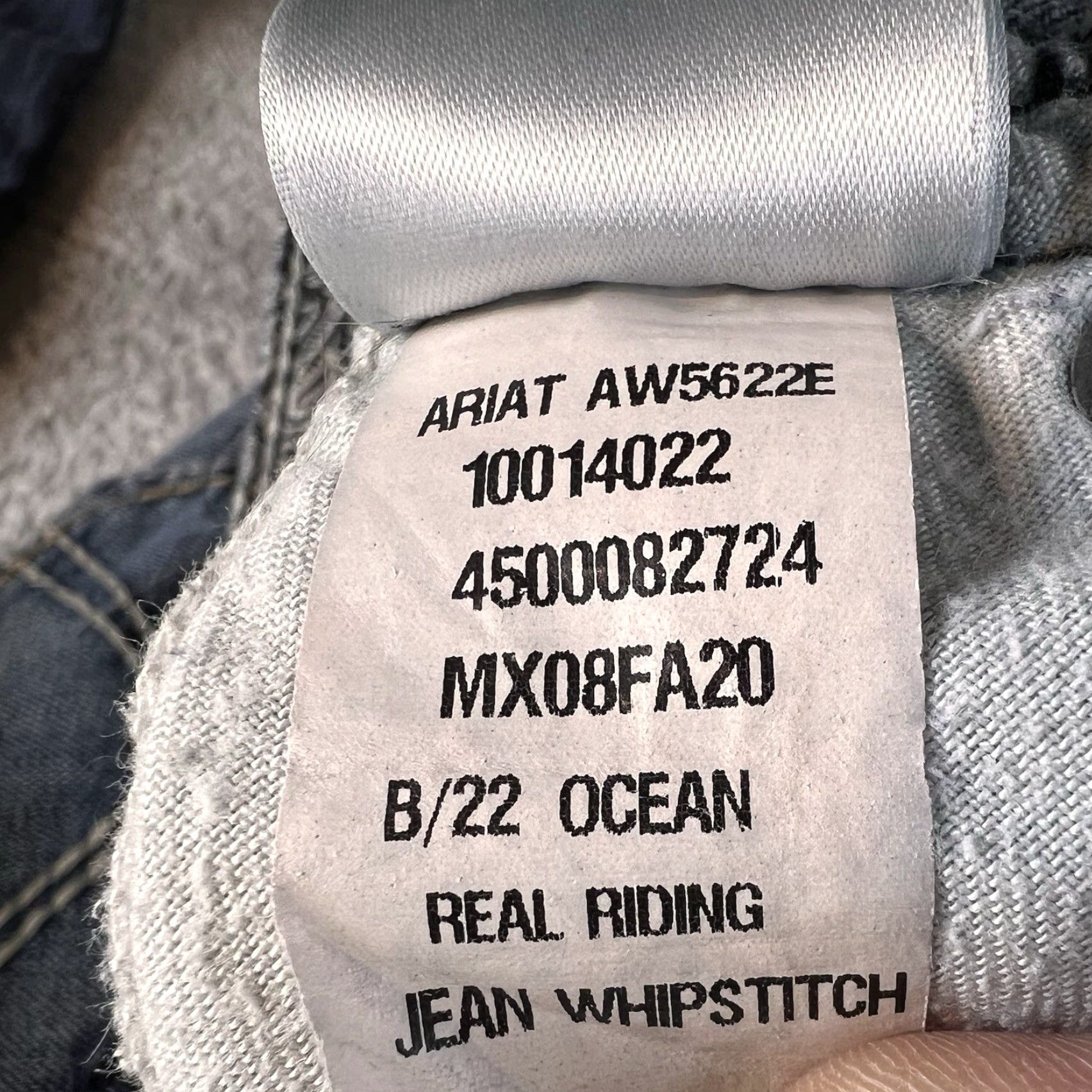 Ariat Ariat Real Denim Jeans Women's 32S Blue Distressed Bootcut 5-Pocket Logo Embroidered Denim Cotton Spandex Regular Size 32 — City College Logo Size 24" / US 00 / IT 34 - 4 Thumbnail