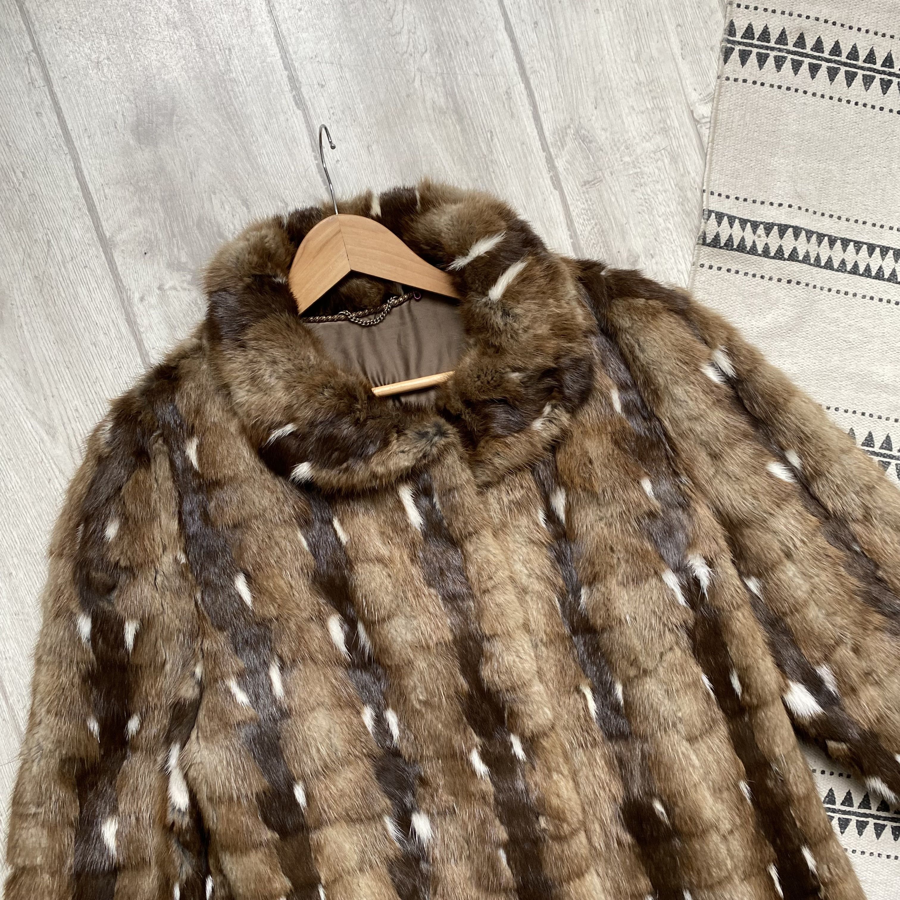 Genuine Leather Vintage 80-90s Oldmoney Real fur coat jacket Luxury Size M / US 6-8 / IT 42-44 - 10 Thumbnail