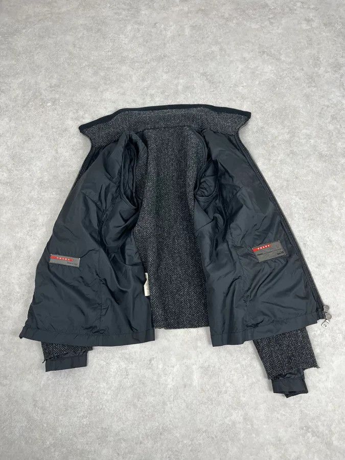 Prada 2000s Prada Grey Wool Hybrid Jacket Size S / US 4 / IT 40 - 8 Thumbnail