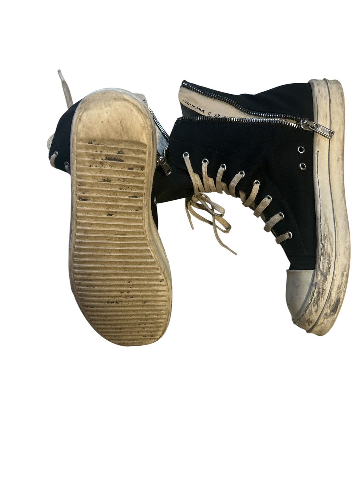 Rick Owens DRKSHDW Hi-Top Ramones Size US 12 / EU 45 - 5 Thumbnail