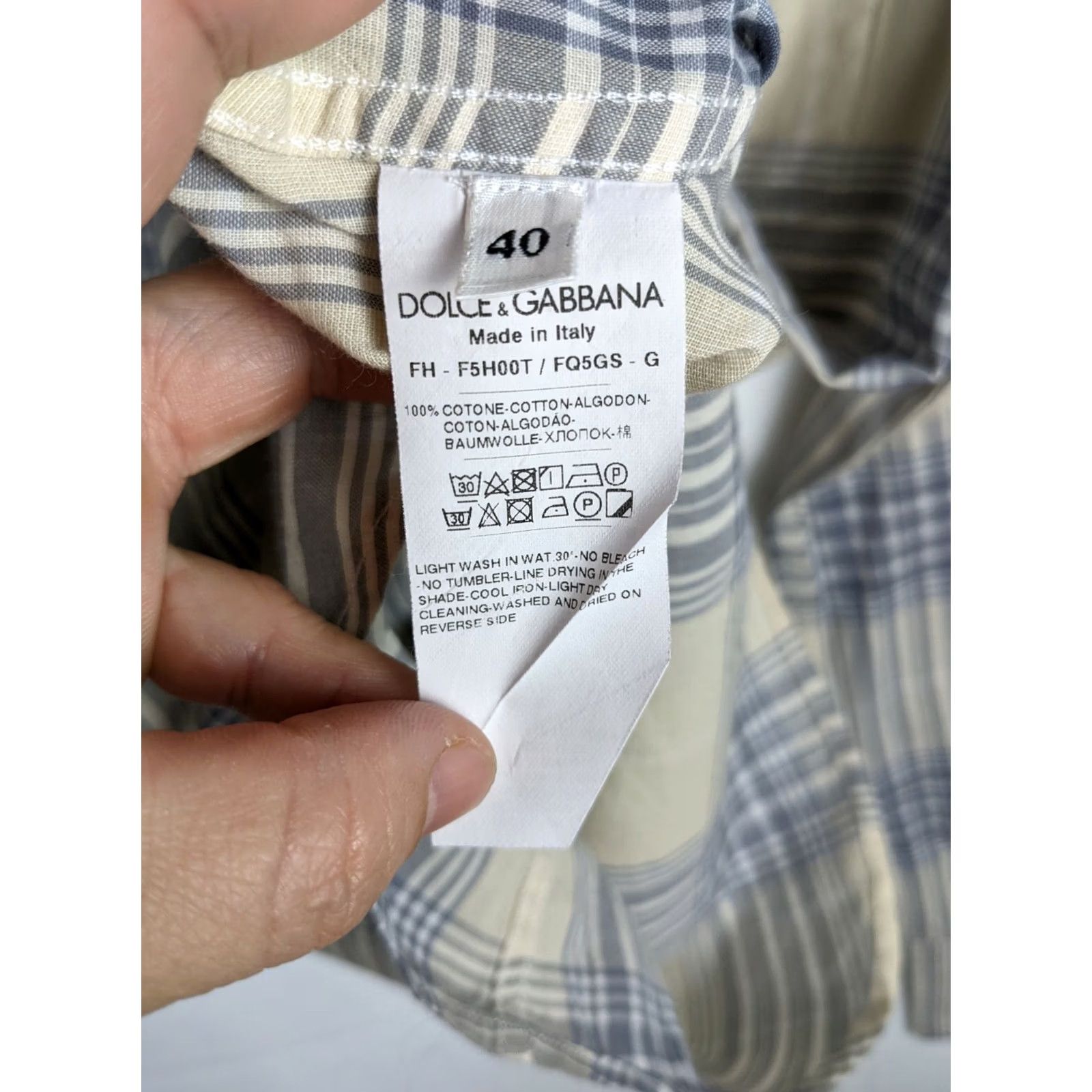 Dolce & Gabbana Dolce&Gabbana Shirt Blouse Women Plaid Button Up Multicolor Cotton Blend Pockets 40 Regular Size S / US 4 / IT 40 - 7 Thumbnail
