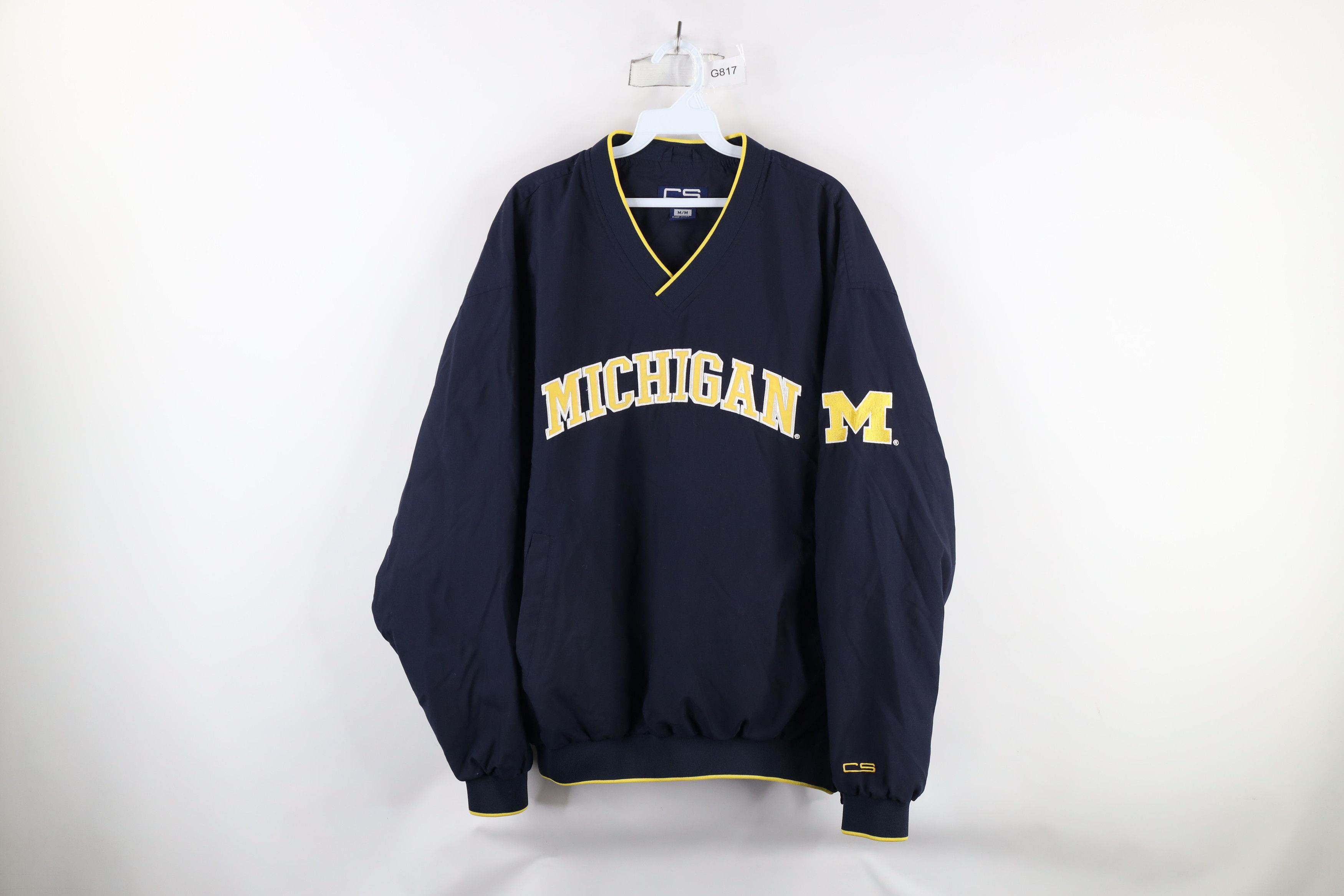 Vintage Vintage 90s Out University of Michigan Pullover Jacket Blue Size US M / EU 48-50 / 2 - 1 Thumbnail