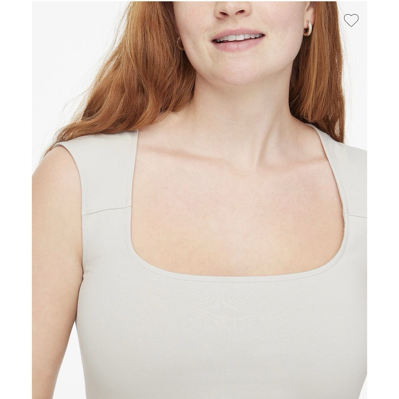 J.Crew J.CREW Womens Cap-Sleeve Stretch Squareneck tank top Beige X Size XS / US 0-2 / IT 36-38 - 2 Thumbnail