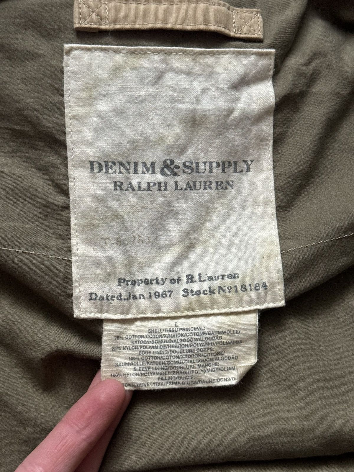 Denim & Supply Ralph Lauren × Polo Ralph Lauren × Ralph Lauren Denim & Supply Ralph Lauren down beige jacket puffer bomber Size US L / EU 52-54 / 3 - 14 Thumbnail