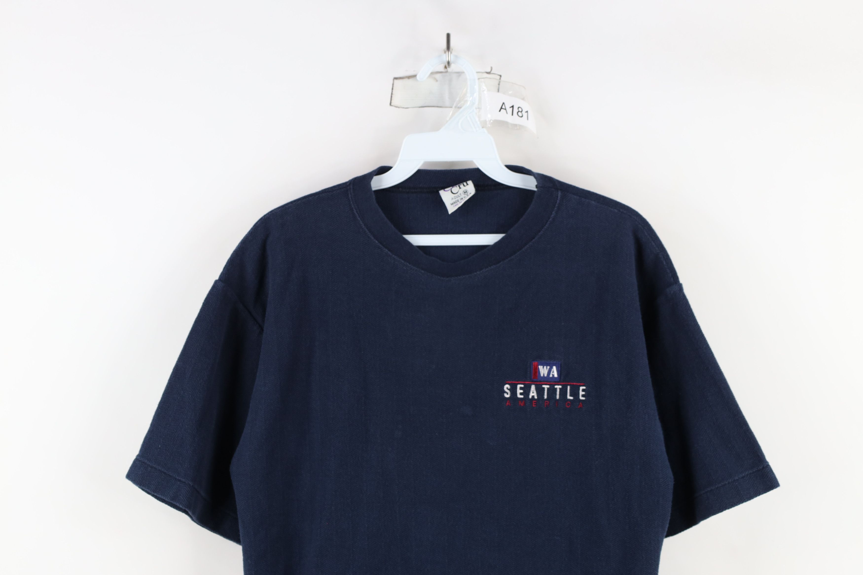 Vintage Vintage 90s Streetwear Herringbone Washington T-Shirt USA Size US M / EU 48-50 / 2 - 2 Thumbnail