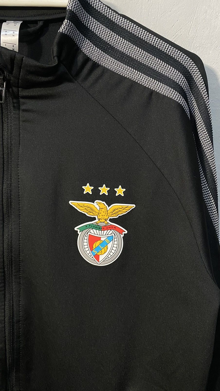 Adidas Benfica zip hoodie black men Size US M / EU 48-50 / 2 - 4 Thumbnail