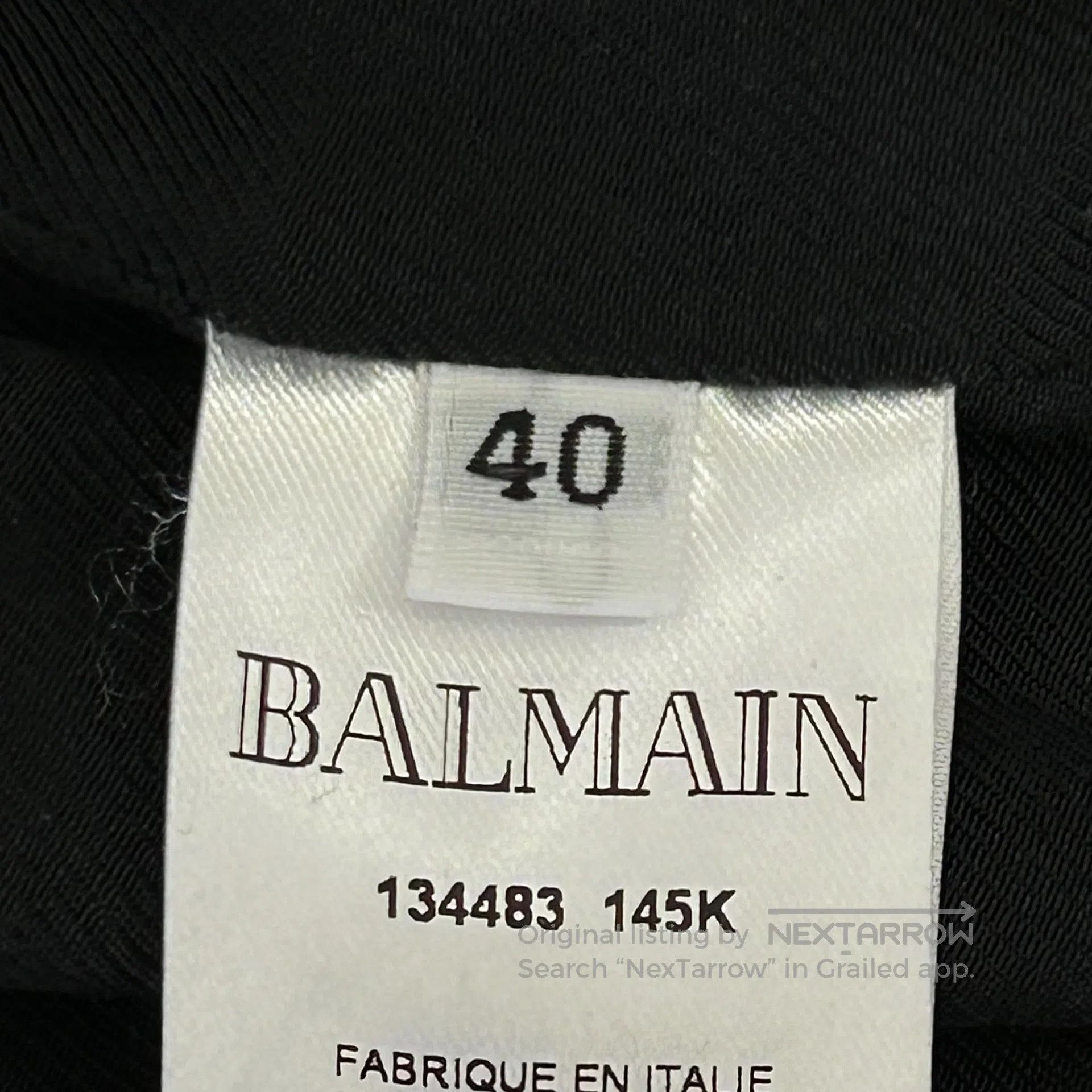 Balmain BALMAIN Heavy-duty full-length black fitted skirt with ful Size 39" - 5 Thumbnail