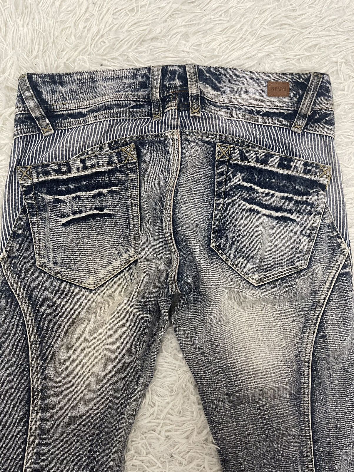 Japanese Brand Flare Jeans NICOLE CLUB For Men Skull Hands Design Size US 30 / EU 46 - 5 Thumbnail