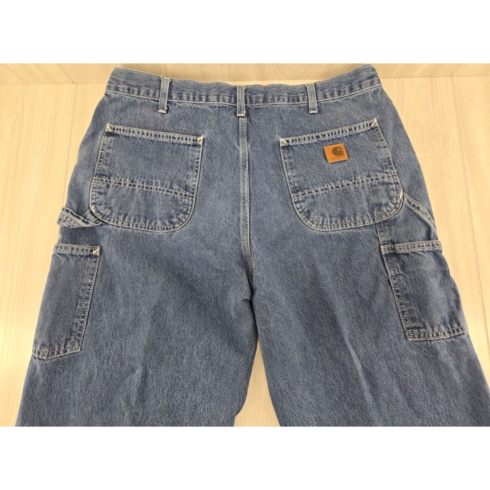 Carhartt VINTAGE Carhartt Jeans Mens 36x32 Blue Denim Pants Carpenter Workwear Jeans Regular Mens Blue 5-Pocket Size US 36 / EU 52 - 7 Thumbnail