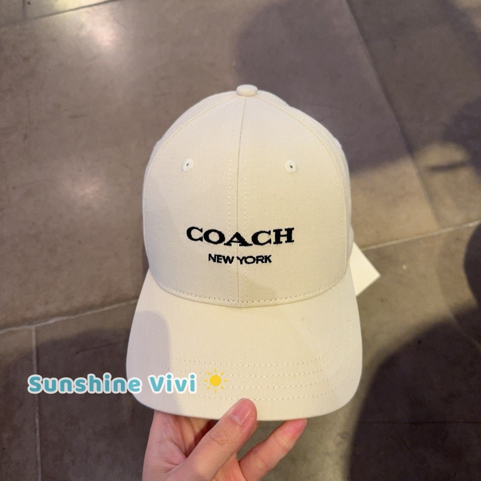 Coach NWT Coach Embroidered Baseball Hat Unisex Chalk CAA64 XS/S Size ONE SIZE - 1 Thumbnail