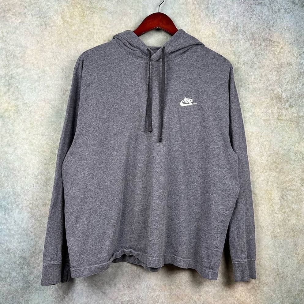 Nike × Vintage Nike Hoodie Sweatshirt Sz L Gray Pullover Logo Size US L / EU 52-54 / 3 - 1 Thumbnail