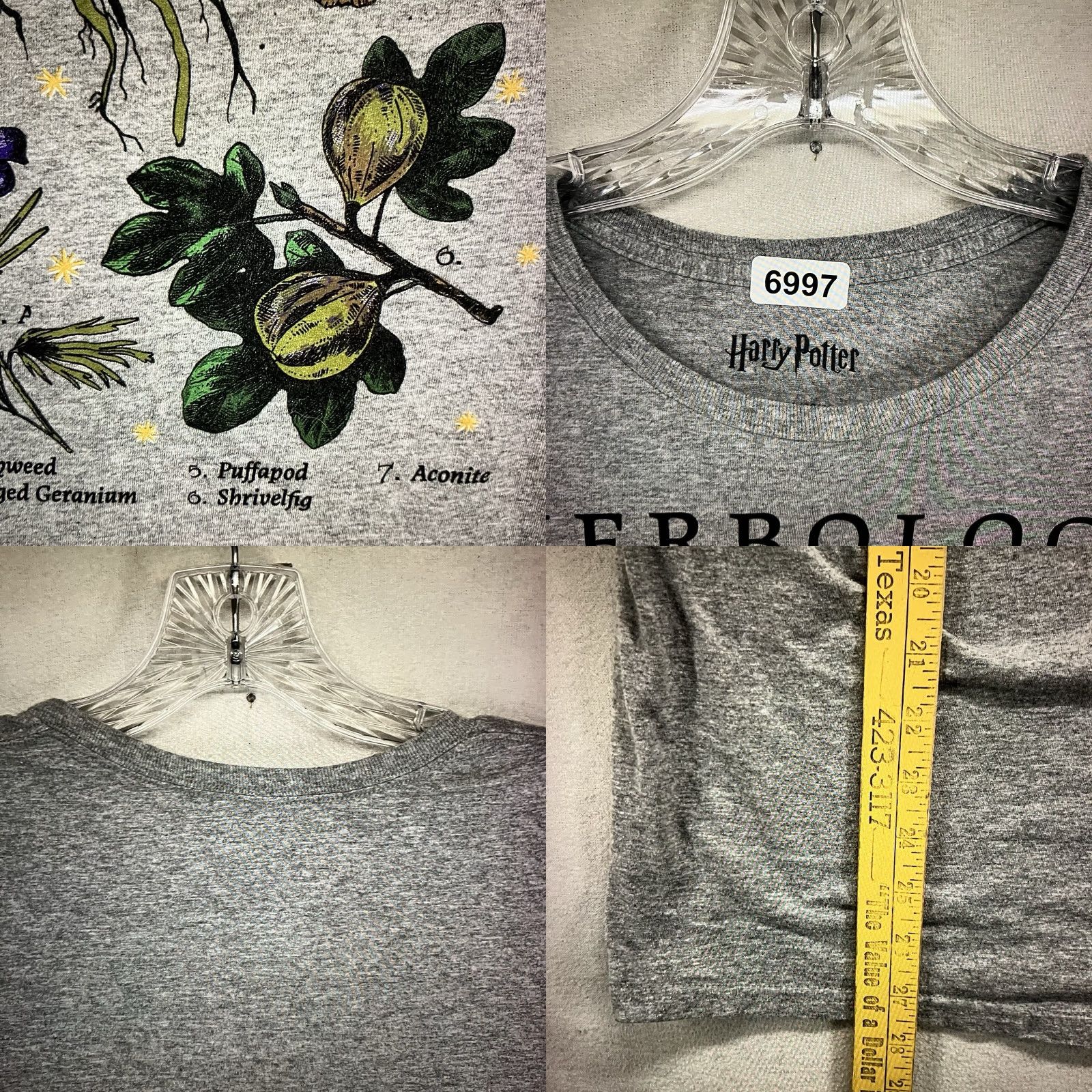 Vintage Harry Potter Graphic T-Shirt Women's Medium Gray Mandrake Casual Crew Neck Size M / US 6-8 / IT 42-44 - 8 Thumbnail