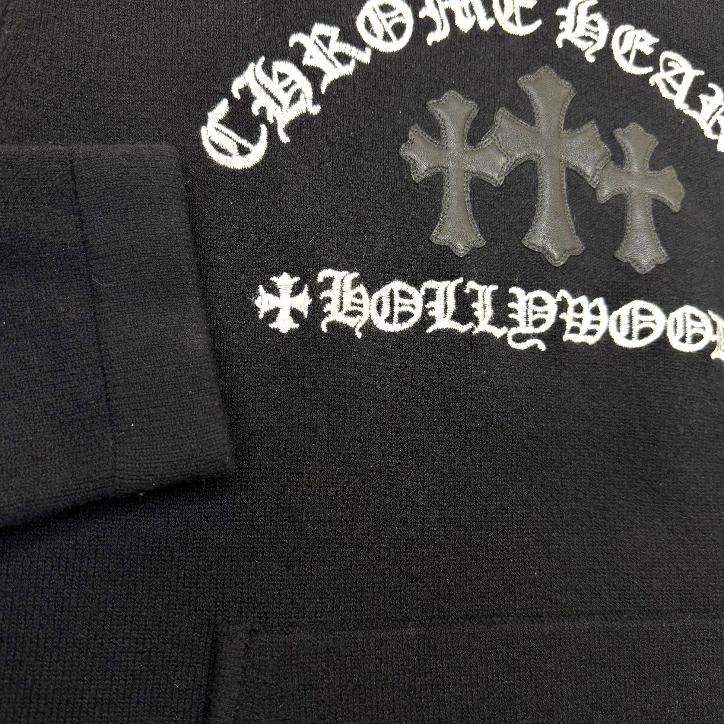 Chrome Hearts Chrome Hearts Leather Patch Cashmere Hoodie M Size US M / EU 48-50 / 2 - 4 Thumbnail