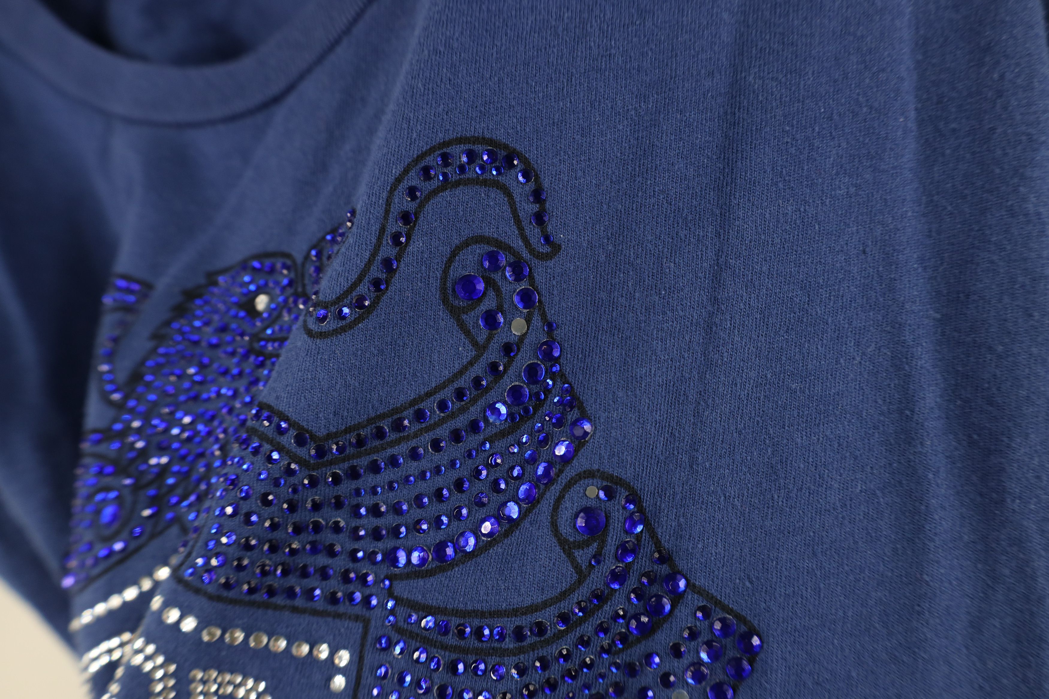 Harley Davidson Vintage Y2K Harley Davidson Sequined Eagle T-Shirt Blue Size M / US 6-8 / IT 42-44 - 8 Thumbnail