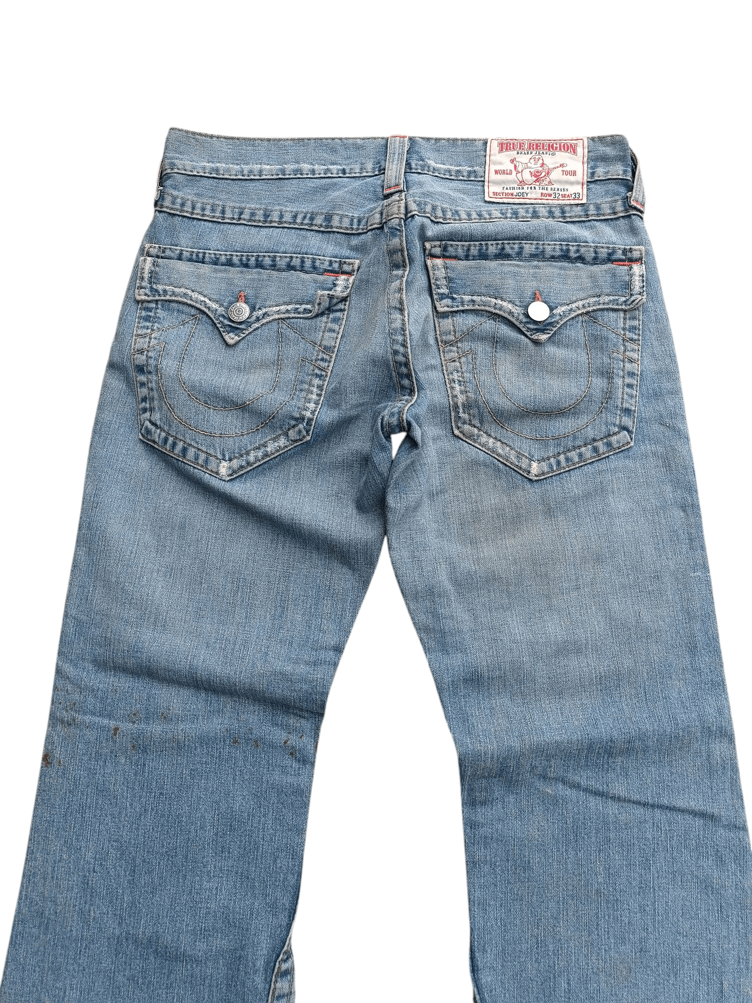 True Religion × Vintage True Religion Joey Flare Distressed Jeans Size US 34 / EU 50 - 14 Thumbnail