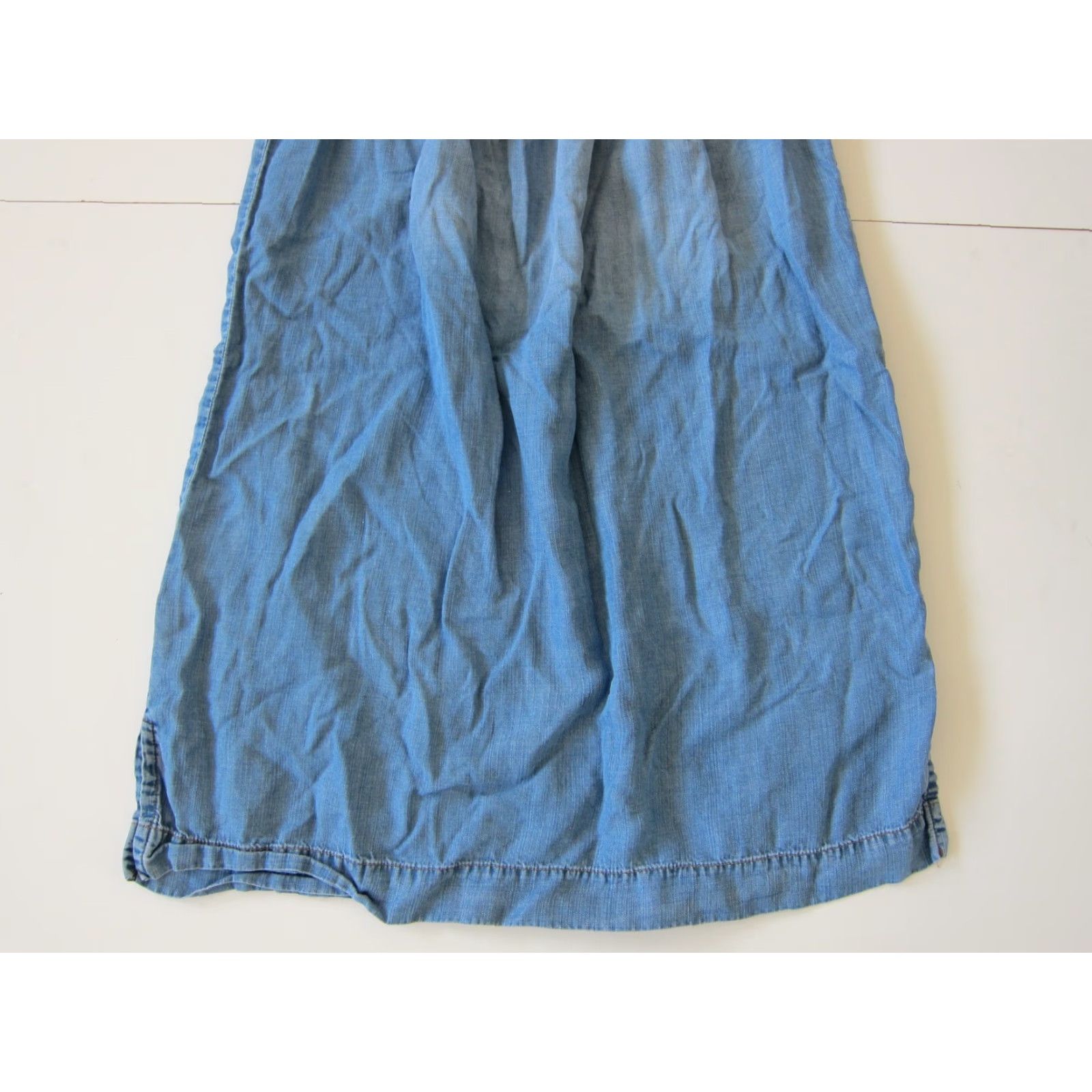 Denime Cloth & Stone Tencel Denim Off Shoulder Short Sleeve Tunic Sheath Shift Dress S Blue Size 28" / US 6 / IT 42 - 6 Thumbnail