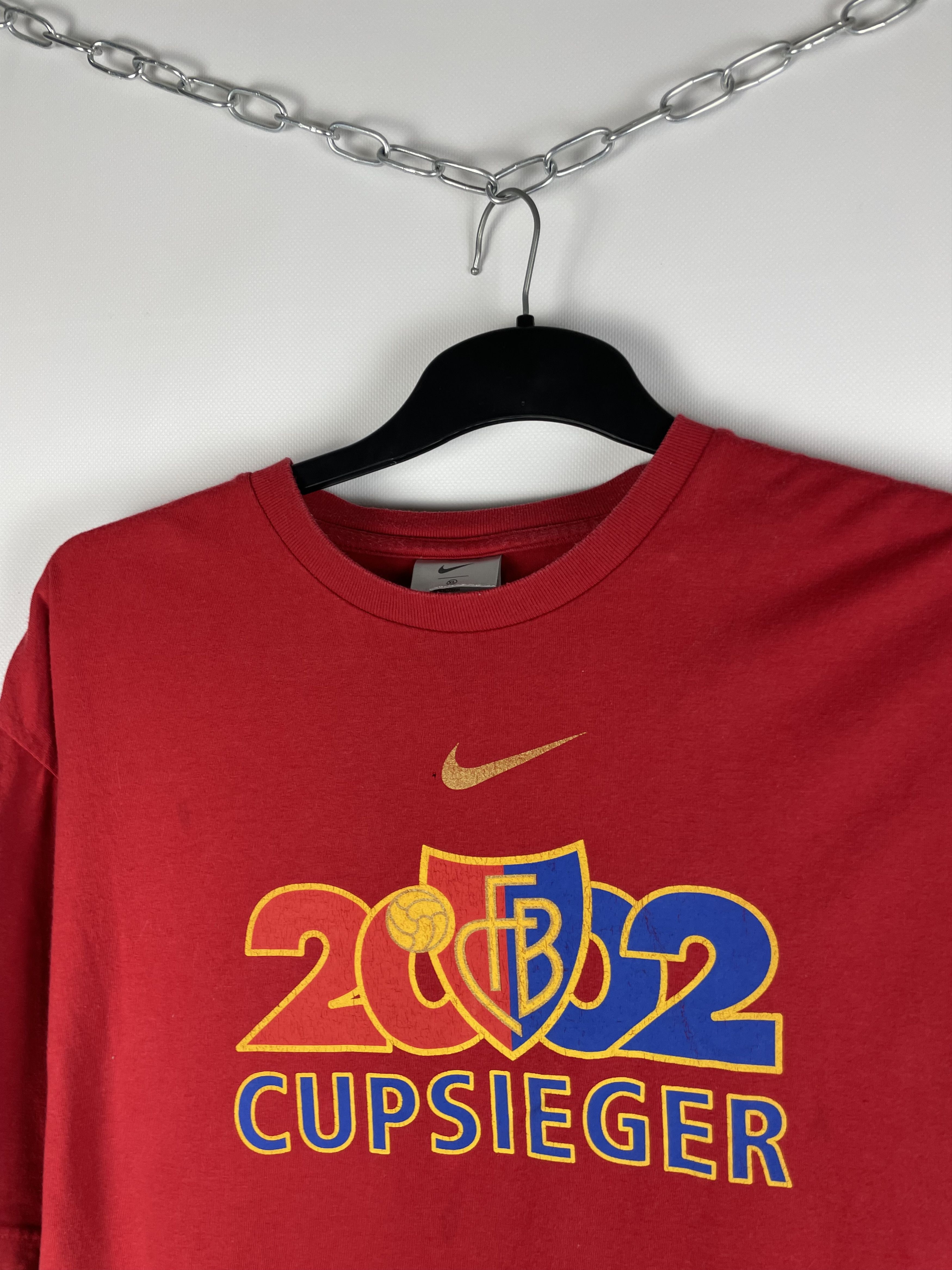 Nike Vintage Nike FC Basel 2002 T-Shirt Big Logo Soccer Size US XL / EU 56 / 4 - 3 Thumbnail