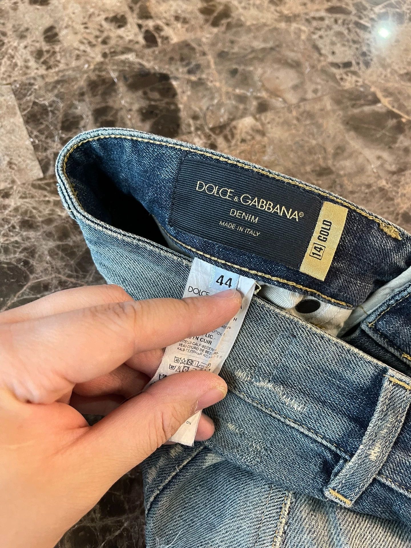 Dolce & Gabbana DG Runway Distressed Jeans 44 (Front/Back Rips) Size US 28 / EU 44 - 5 Thumbnail