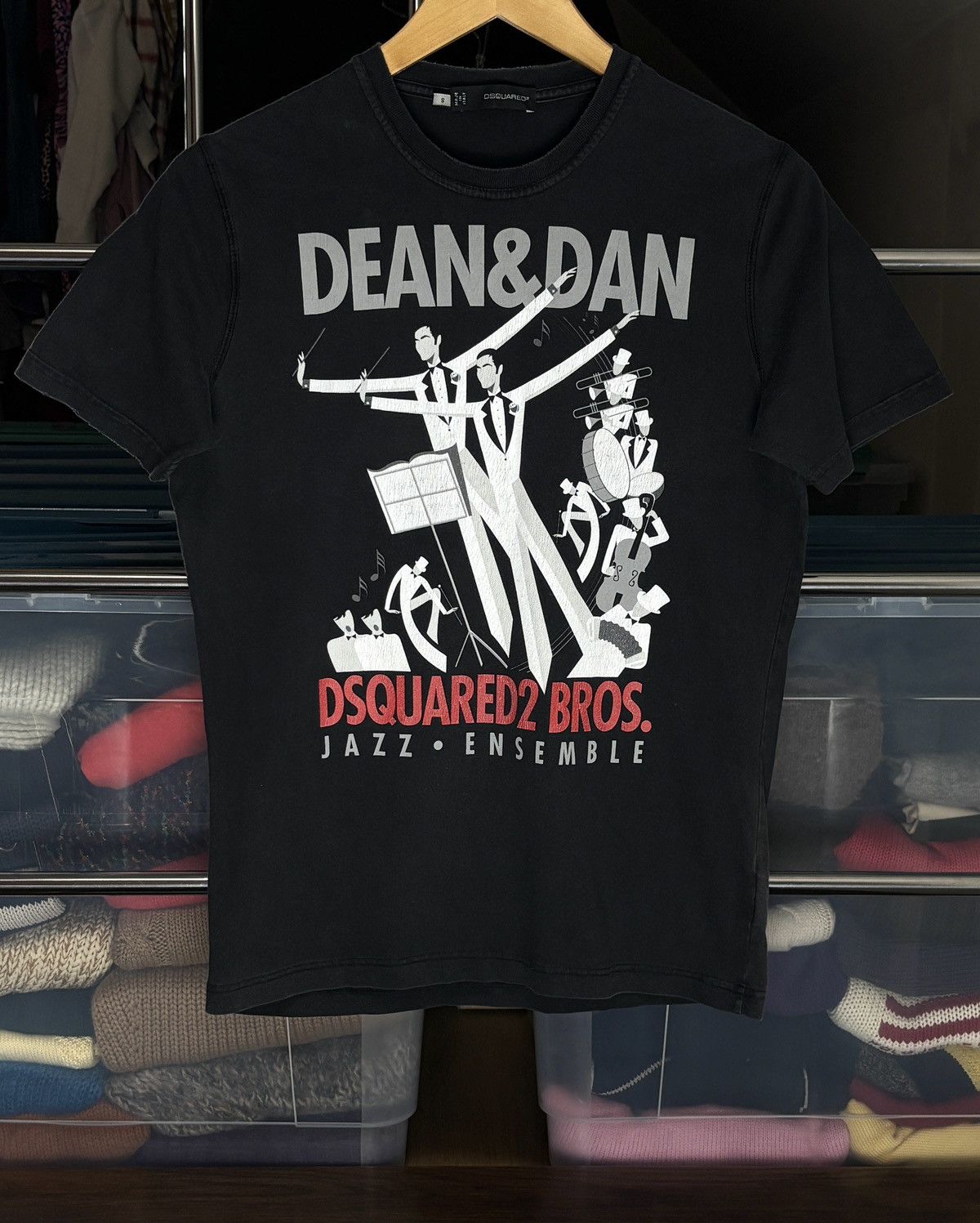 Dsquared2 Dsquared2 Dean & Dan Jazz Vintage Distressed Avant Garde Tee Size US S / EU 44-46 / 1 - 1 Thumbnail