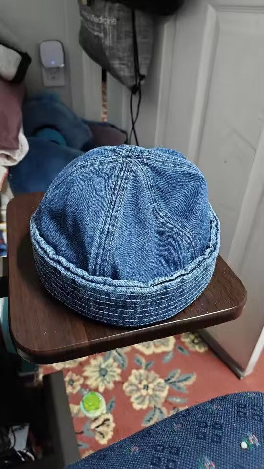 Japanese Brand Vintage Style Denim Brimless Melon Hat Size ONE SIZE - 3 Thumbnail
