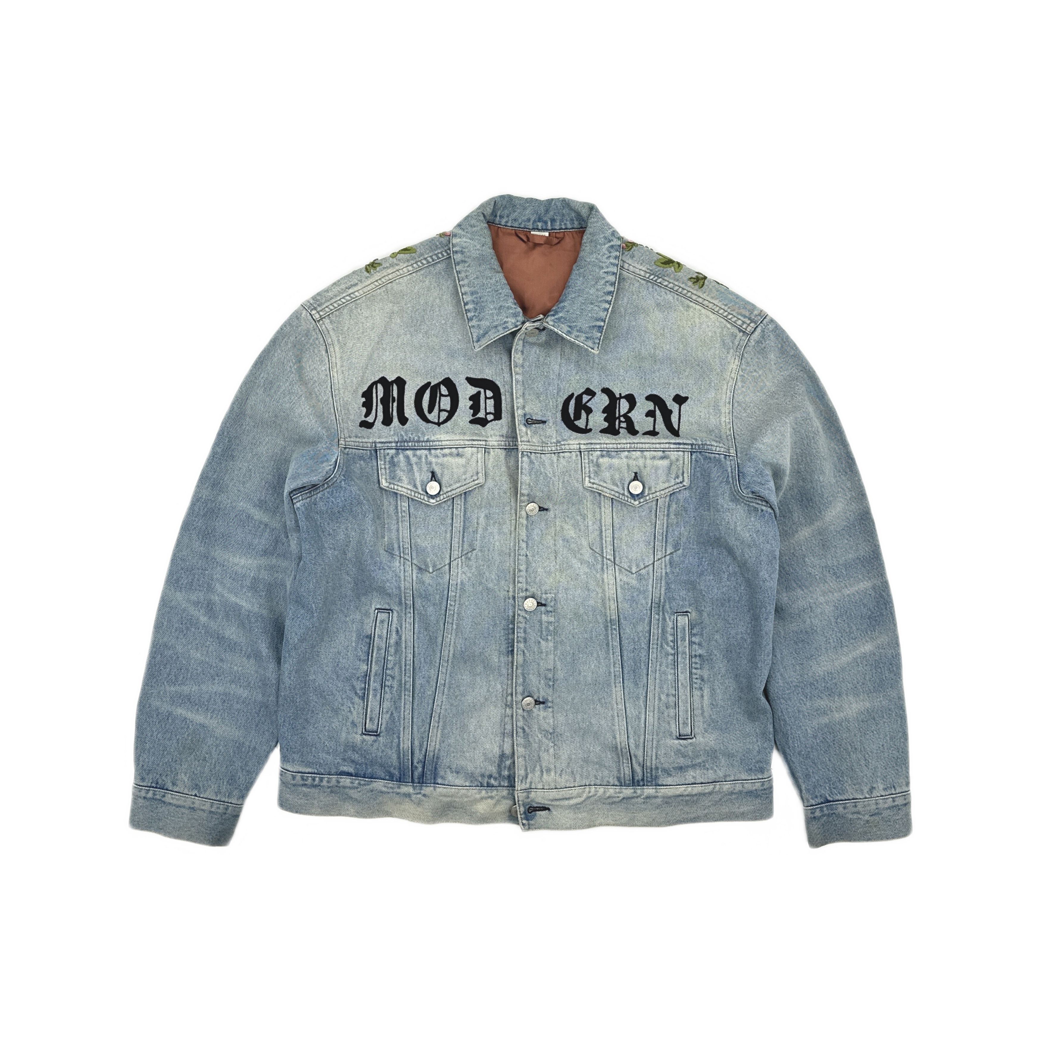 Gucci Gucci Modern Floral Embroidered Denim Jacket Size 52 Size US L / EU 52-54 / 3 - 1 Thumbnail
