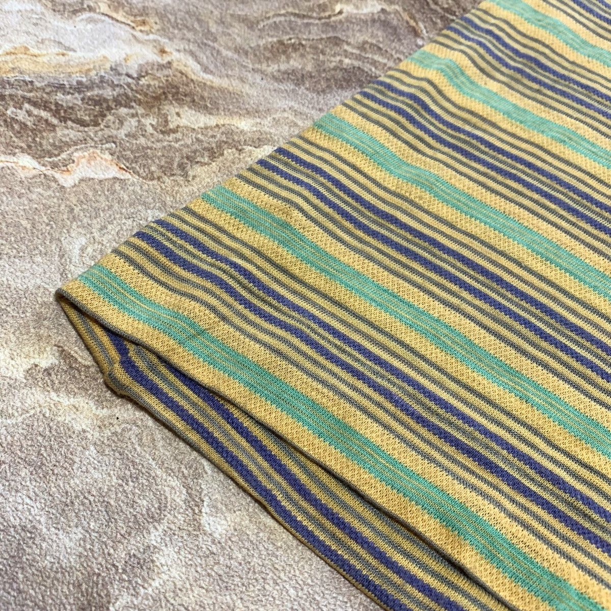 Yves Saint Laurent Vtg 90s Yves Saint Laurent Tricots Stripe Polos Pocket Size US L / EU 52-54 / 3 - 5 Thumbnail